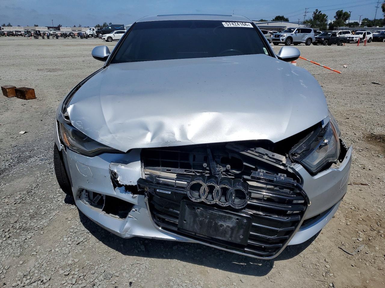 2014 Audi A6 Premium Plus Серебряный vin: WAUGFAFC7EN012934