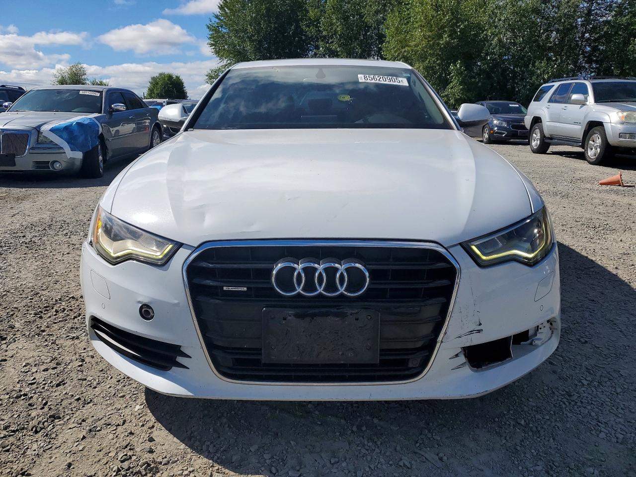 2014 Audi A6 Premium Plus White vin: WAUGFAFC7EN025845