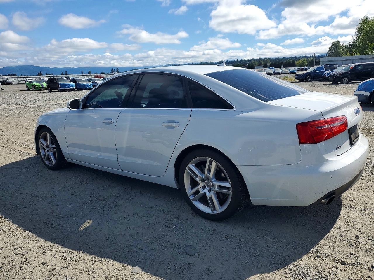 2014 Audi A6 Premium Plus White vin: WAUGFAFC7EN025845