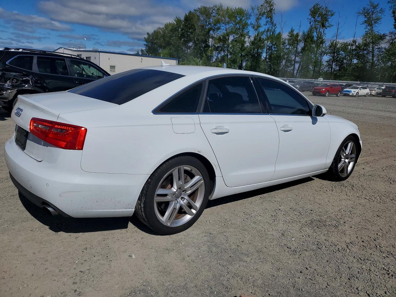 2014 Audi A6 Premium Plus White vin: WAUGFAFC7EN025845