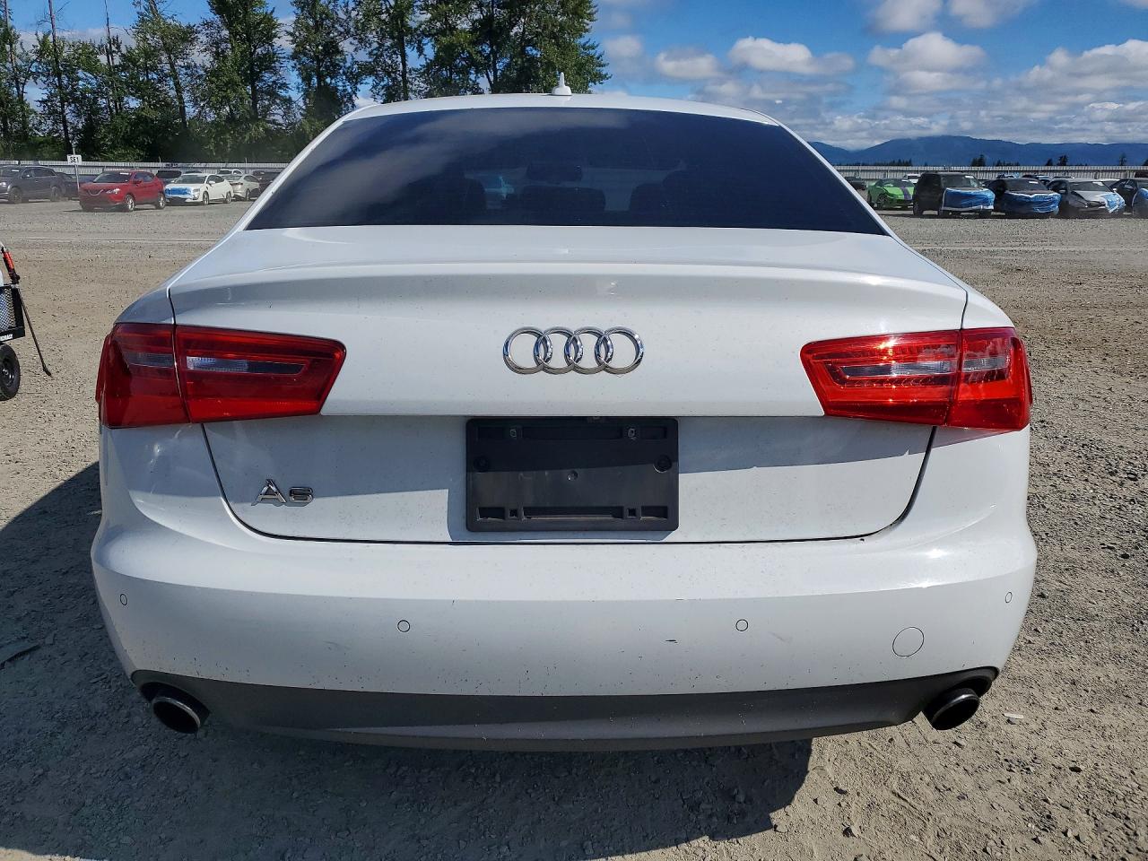 2014 Audi A6 Premium Plus White vin: WAUGFAFC7EN025845