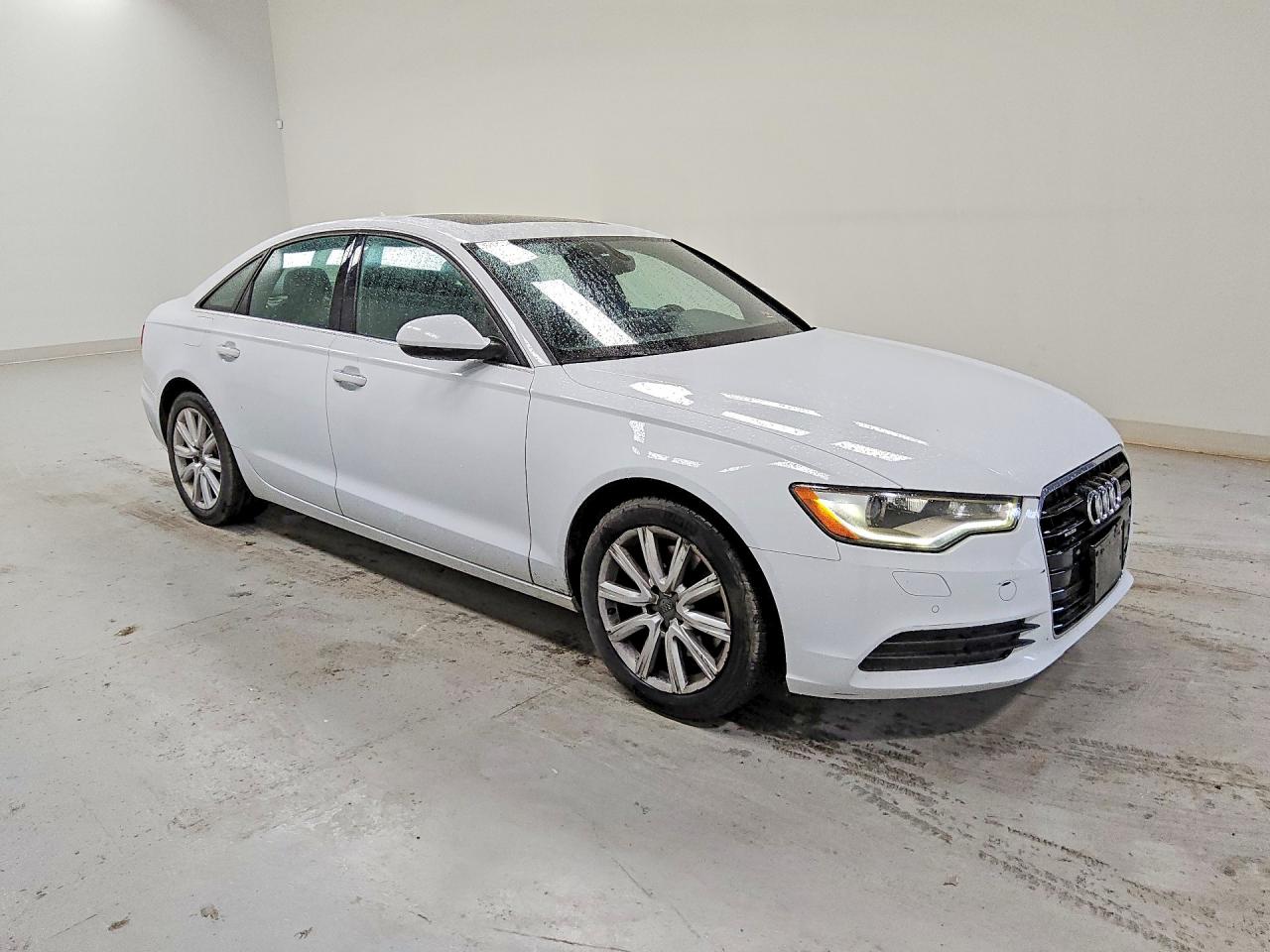 2014 Audi A6 Premium Plus White vin: WAUGFAFC7EN048557