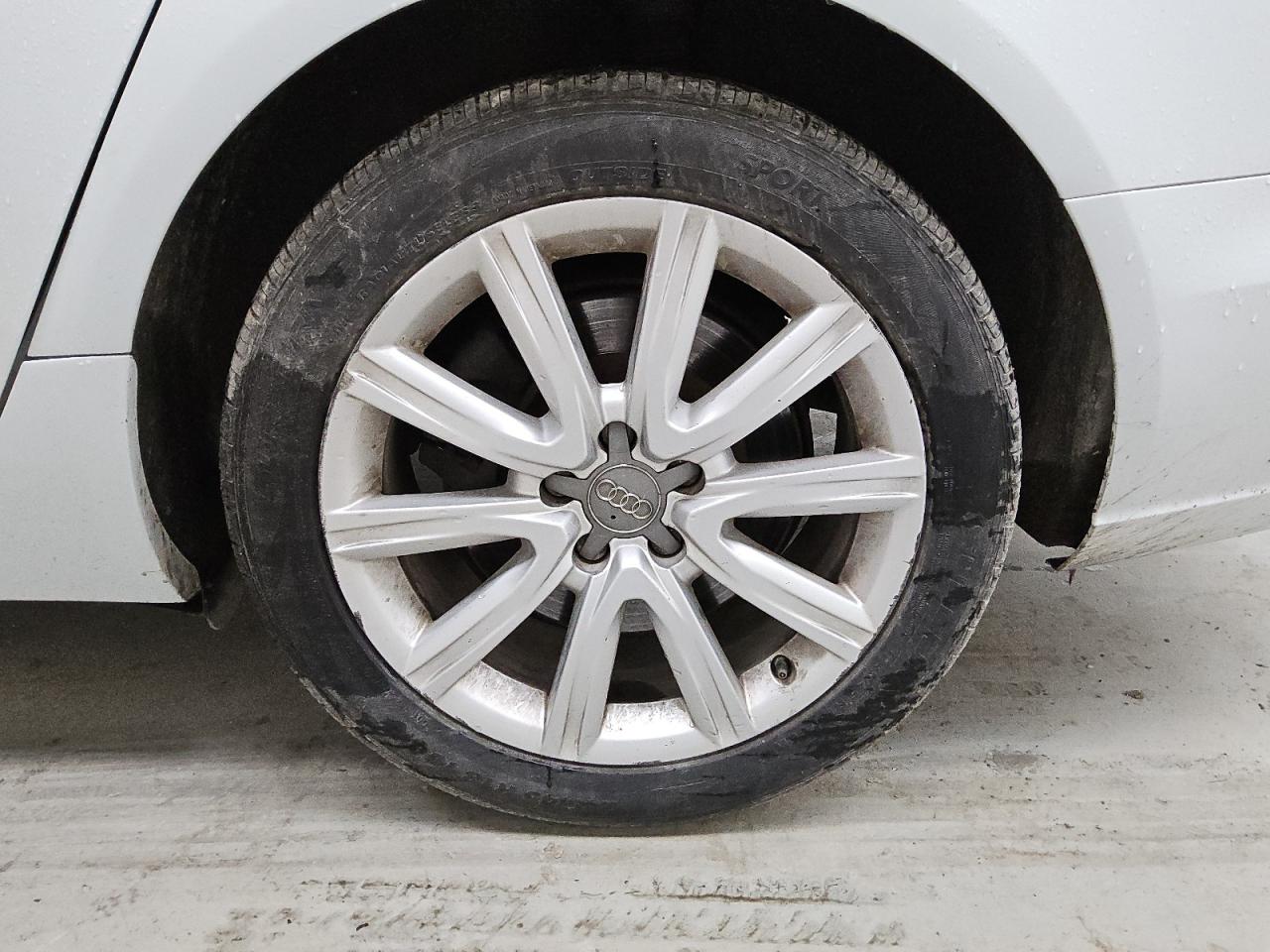 2014 Audi A6 Premium Plus White vin: WAUGFAFC7EN048557 Damage: Left Rear Wheel, Curb Rash, > 12 Inches