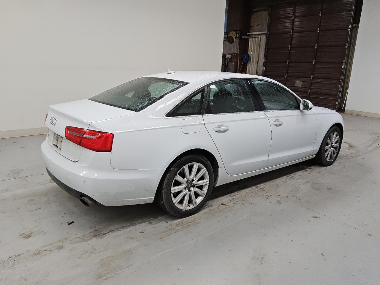 2014 Audi A6 Premium Plus White vin: WAUGFAFC7EN048557 Damage: Rear Bumper/Cover, Scraped, 5 To 6 Inches