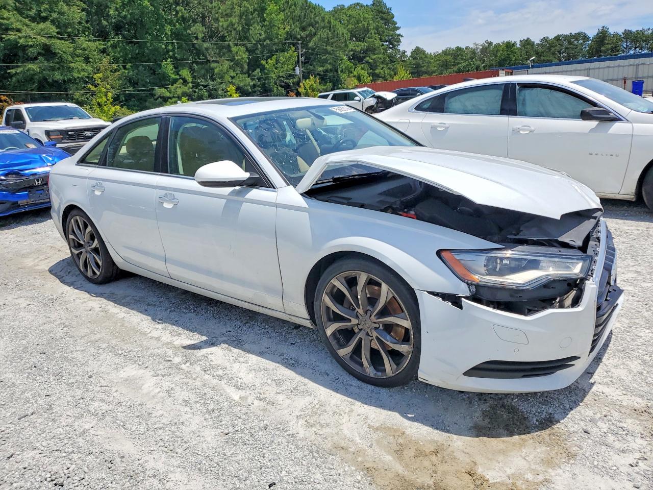2015 Audi A6 Premium Plus White vin: WAUGFAFC7FN026379