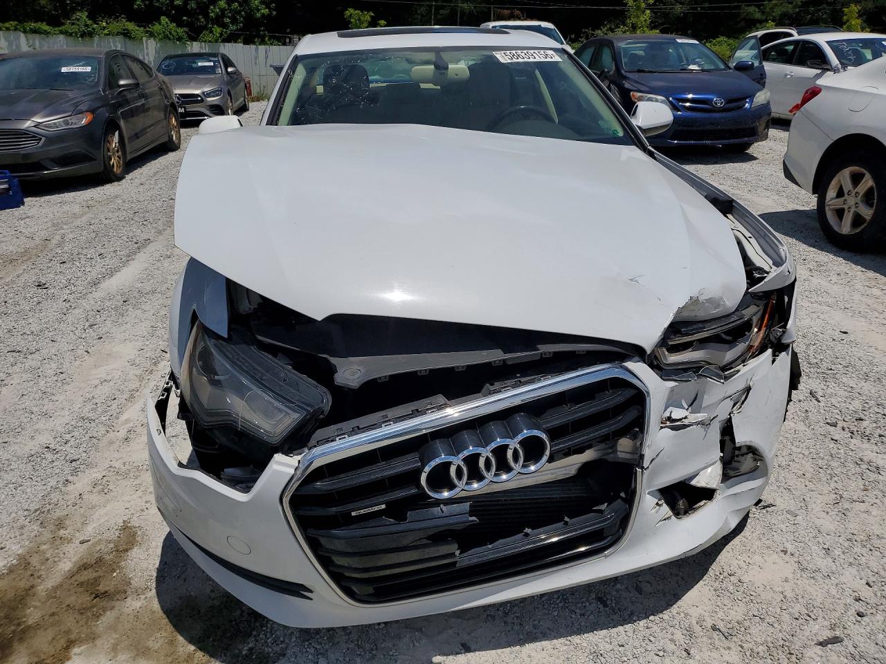 2015 Audi A6 Premium Plus White vin: WAUGFAFC7FN026379