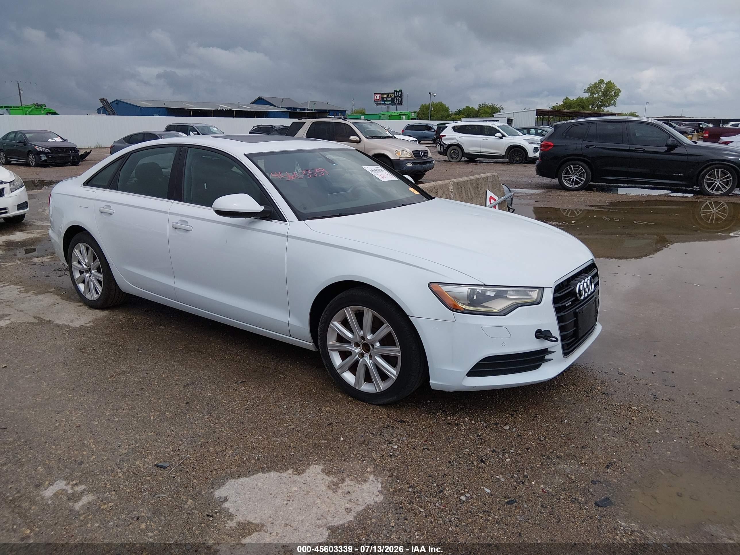 2014 Audi A6 2.0t Premium White vin: WAUGFAFC8EN009072