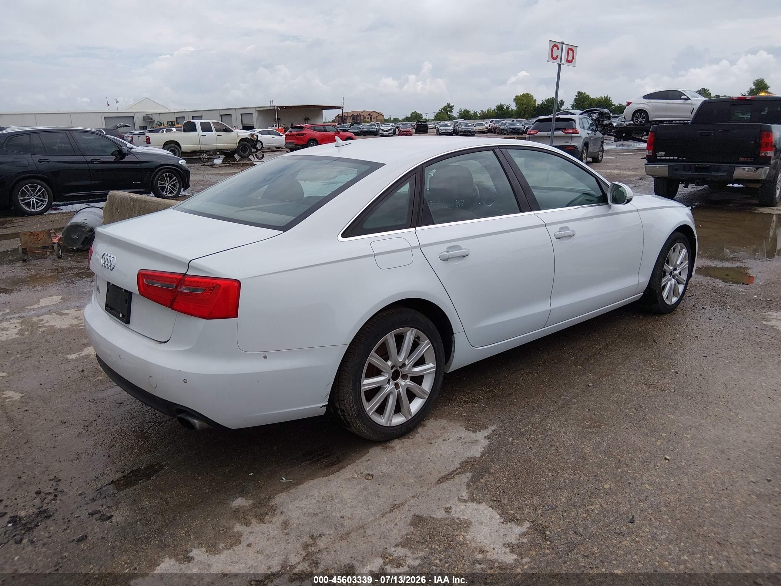 2014 Audi A6 2.0t Premium White vin: WAUGFAFC8EN009072