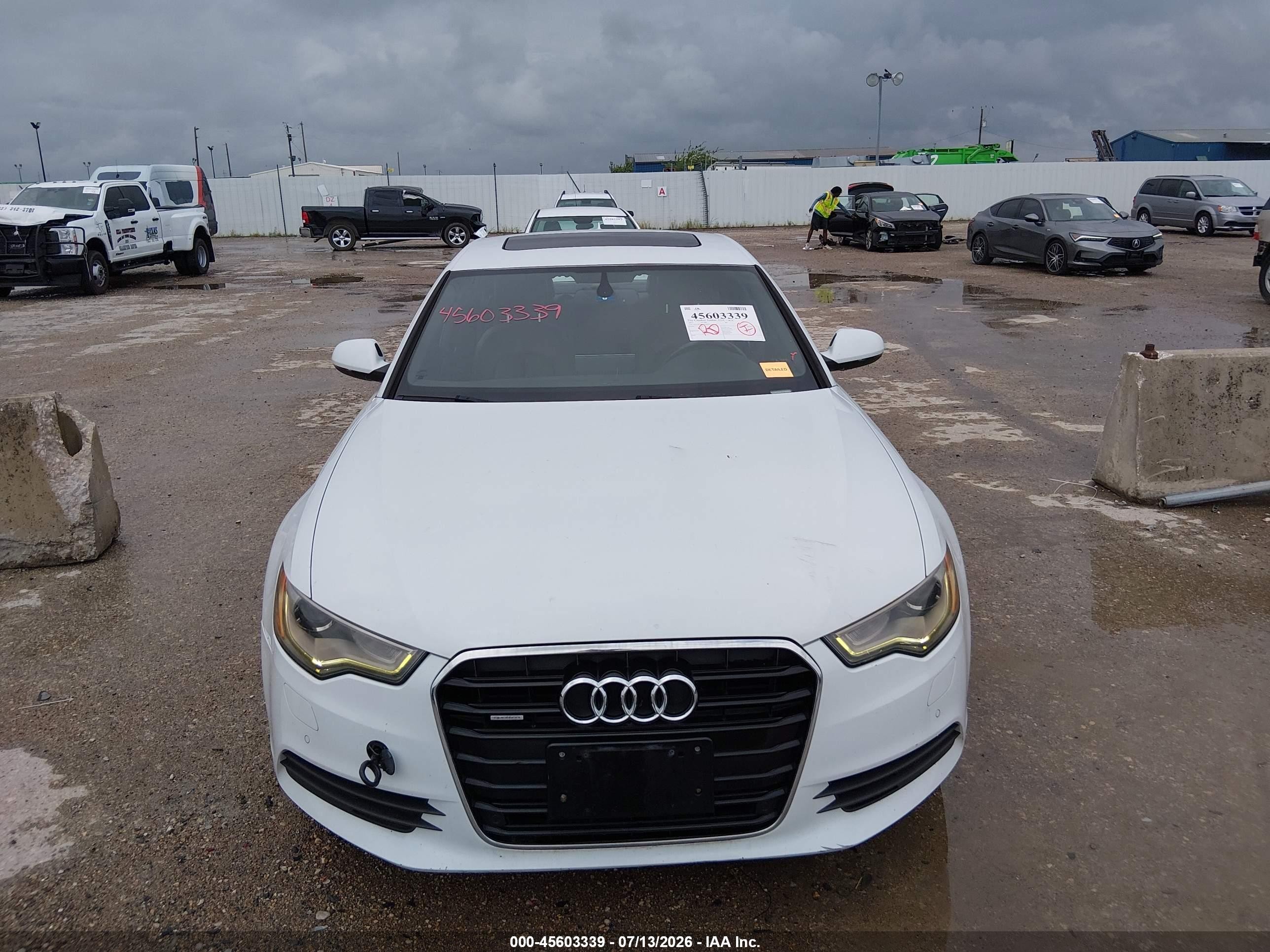 2014 Audi A6 2.0t Premium White vin: WAUGFAFC8EN009072