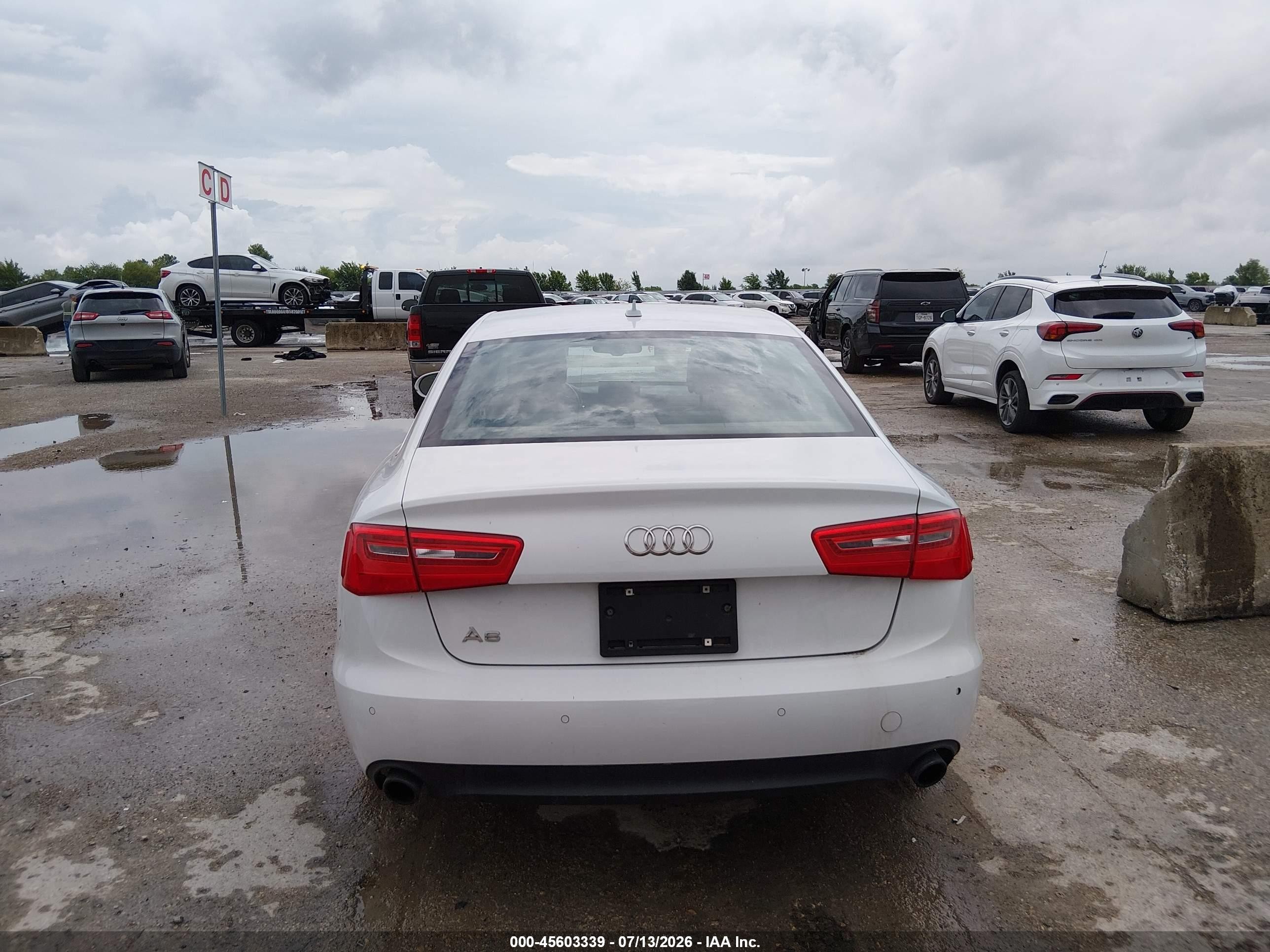 2014 Audi A6 2.0t Premium White vin: WAUGFAFC8EN009072