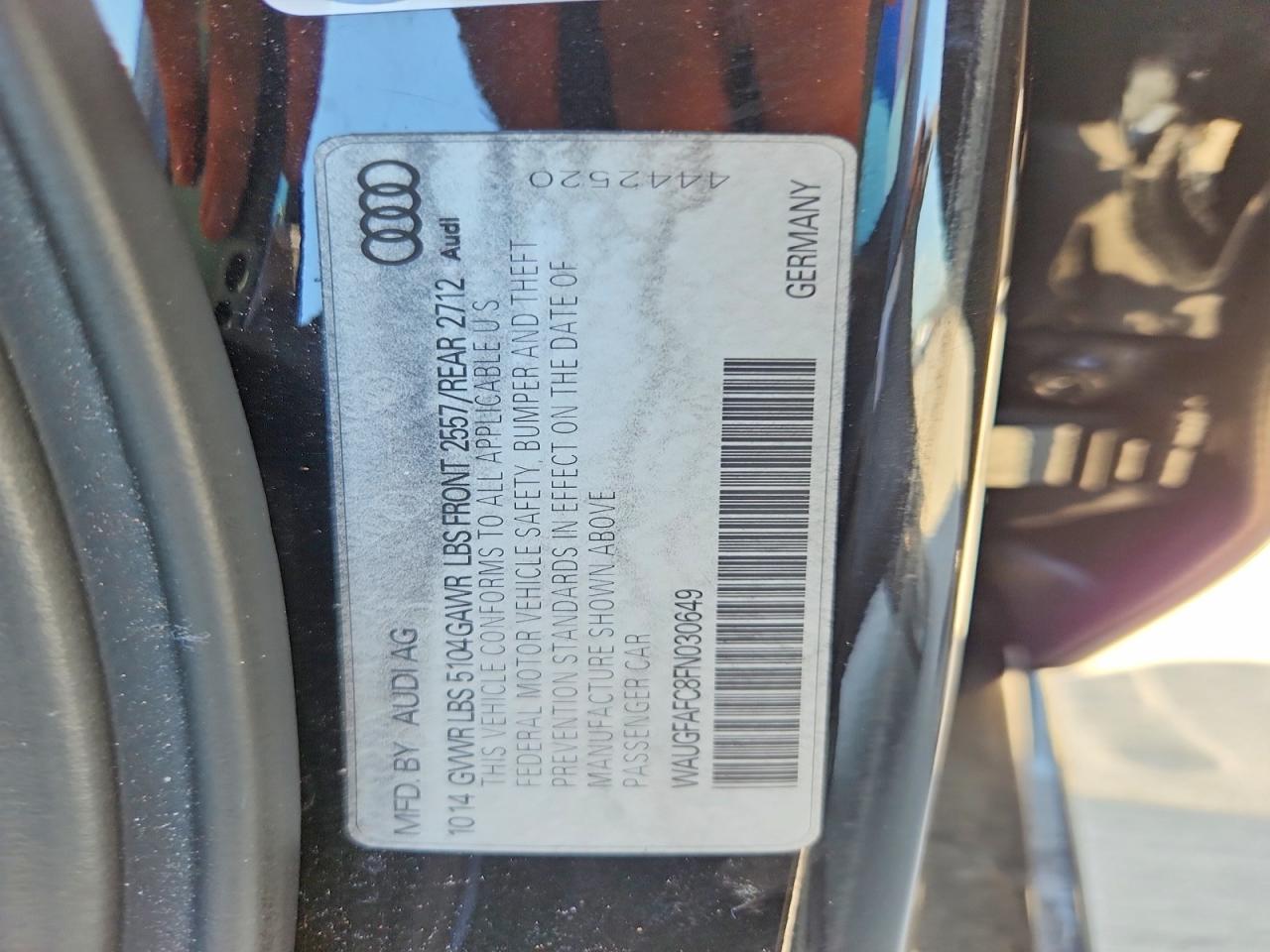 2015 Audi A6 Premium Plus Black vin: WAUGFAFC8FN030649