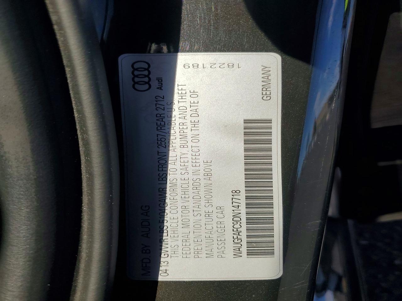 2013 Audi A6 Premium Plus Серый vin: WAUGFAFC9DN147718