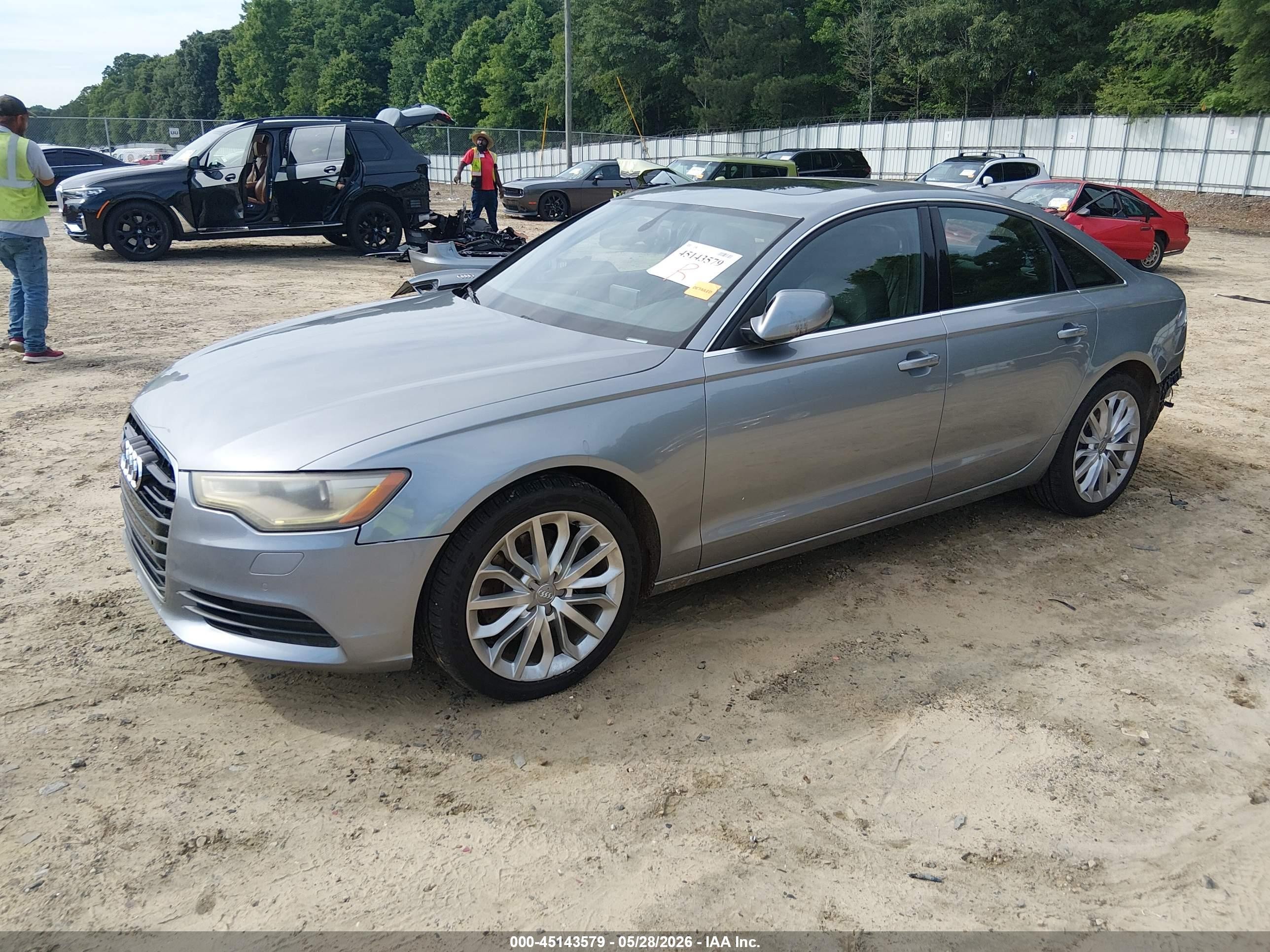 2014 Audi A6 2.0t Premium Silver vin: WAUGFAFC9EN054957