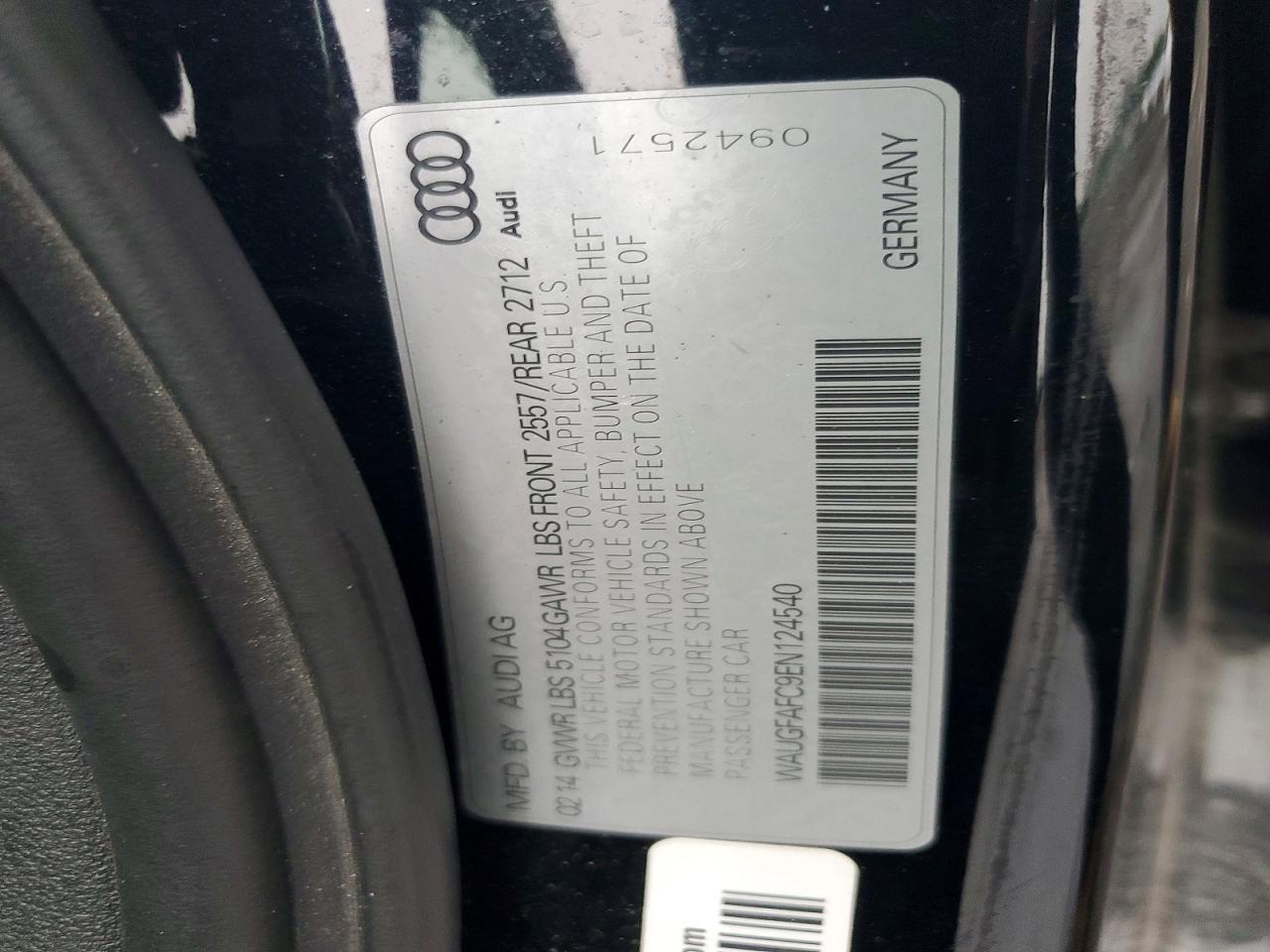 2014 Audi A6 Black vin: WAUGFAFC9EN124540