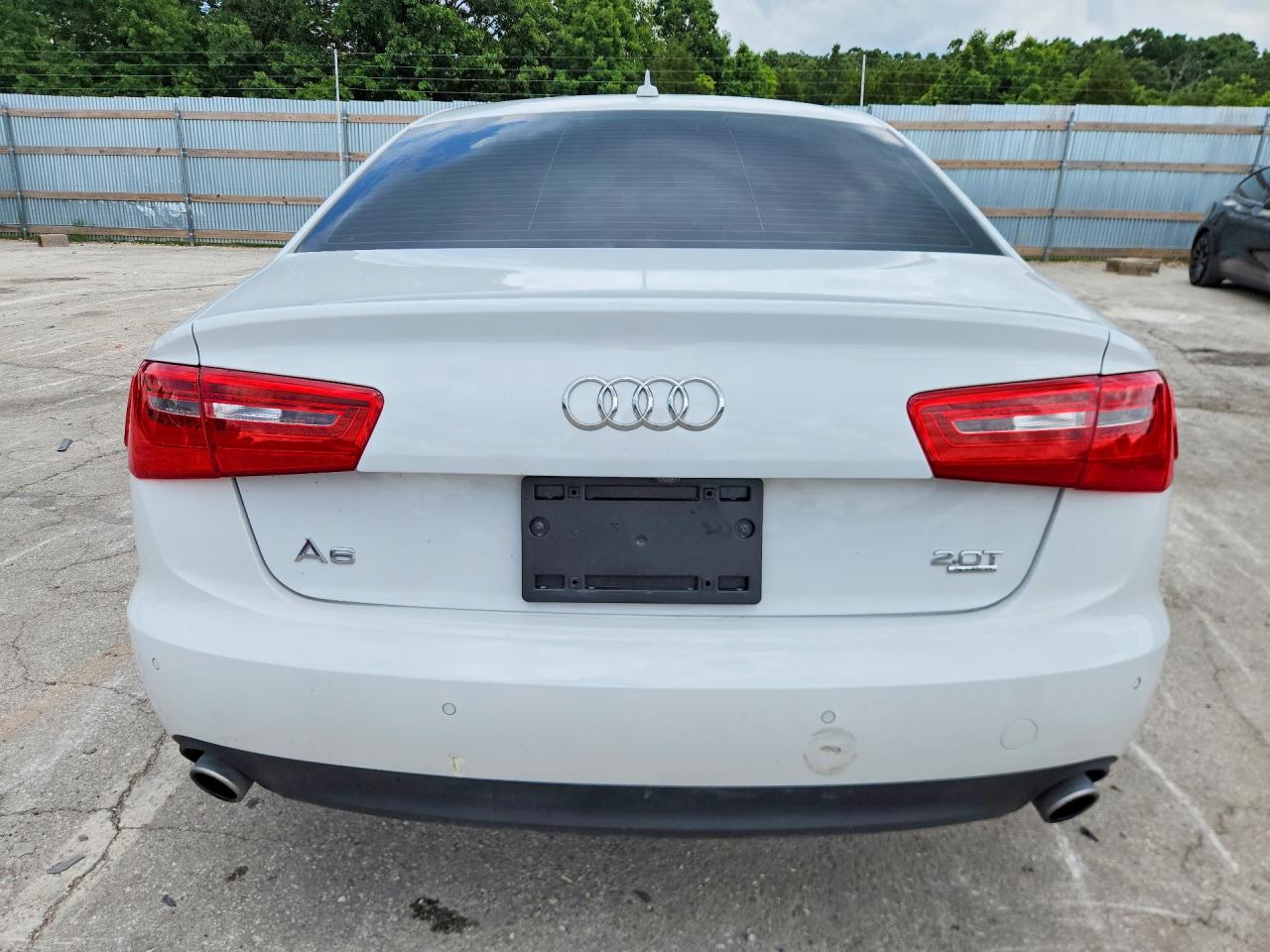 2015 Audi A6 2.0t Qu White vin: WAUGFAFC9FN012533