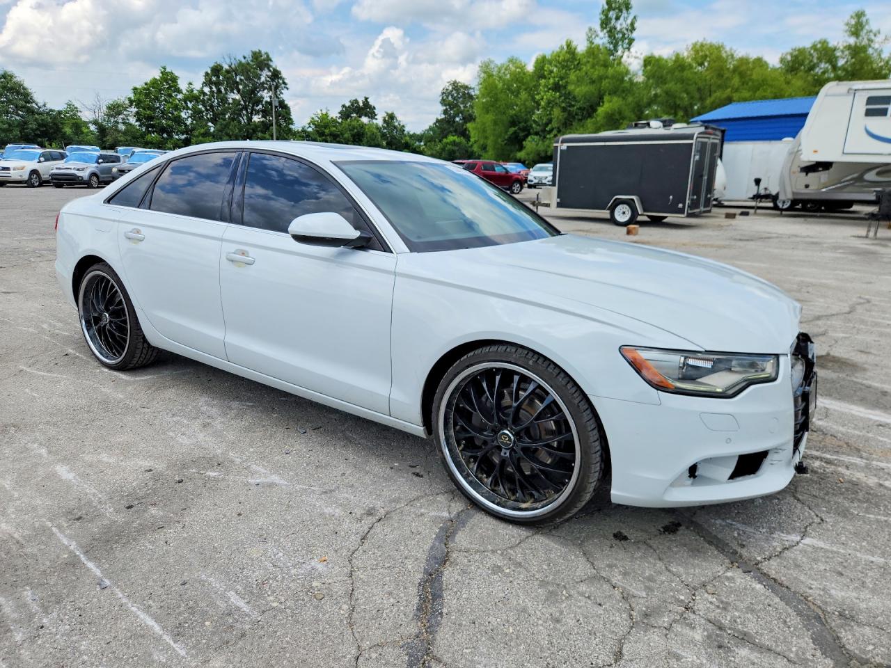 2015 Audi A6 2.0t Qu White vin: WAUGFAFC9FN012533