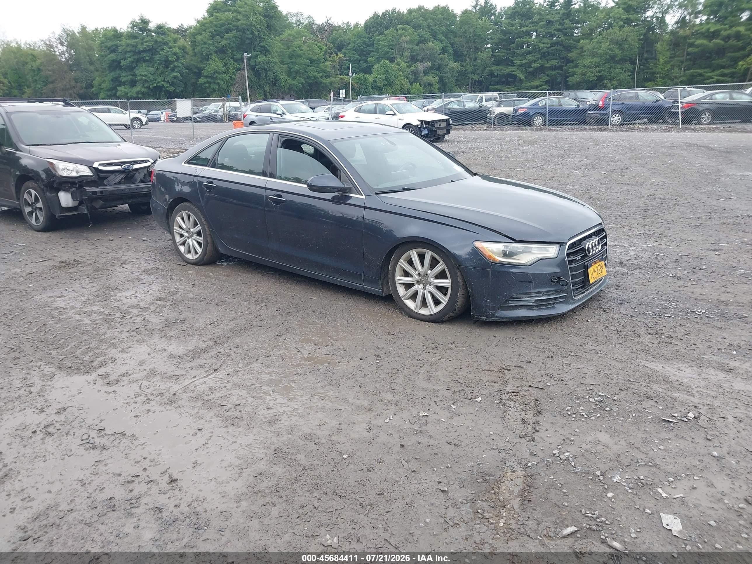 2013 Audi A6 2.0t Premium Gray vin: WAUGFAFCXDN075783
