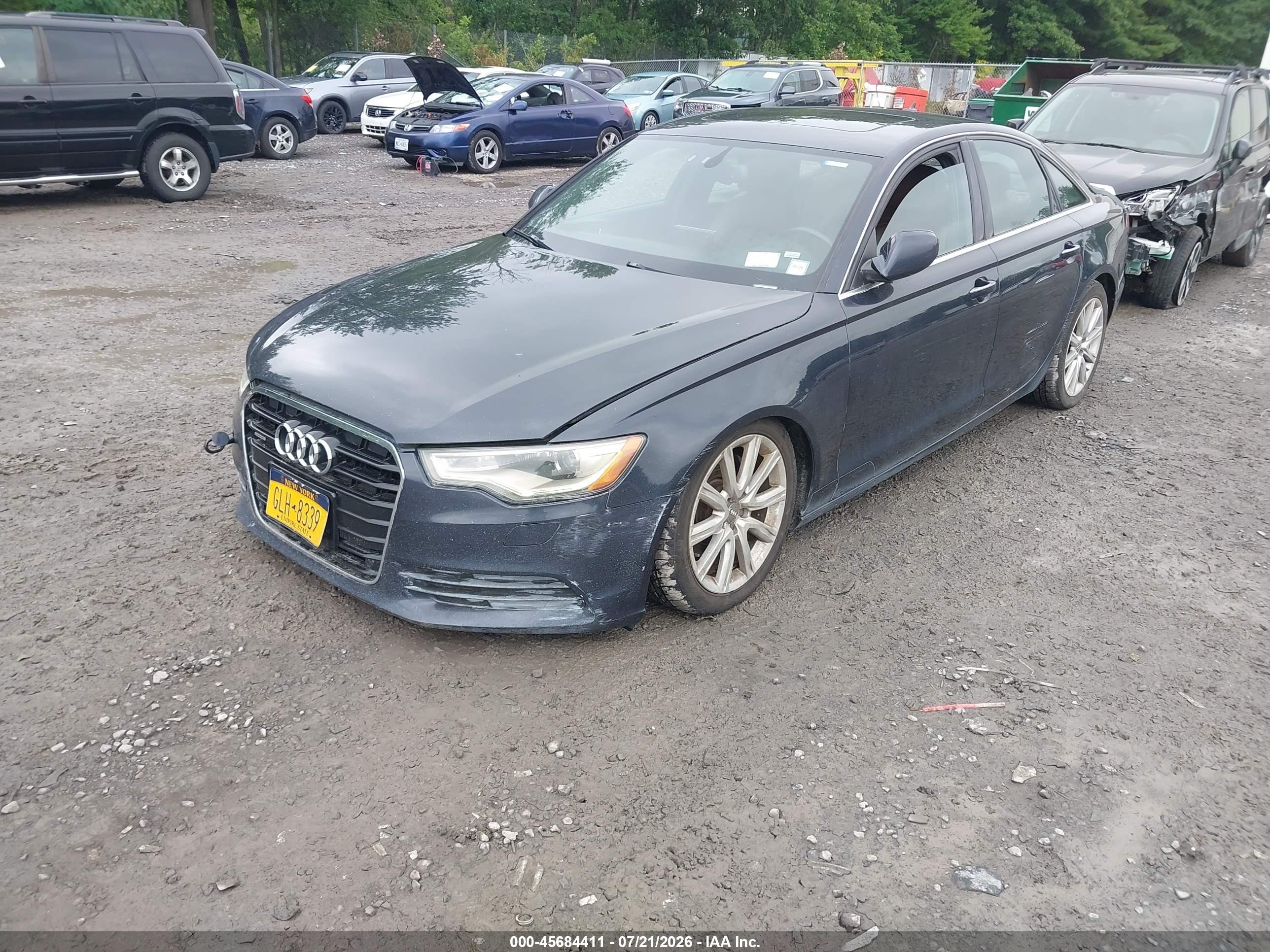 2013 Audi A6 2.0t Premium Gray vin: WAUGFAFCXDN075783
