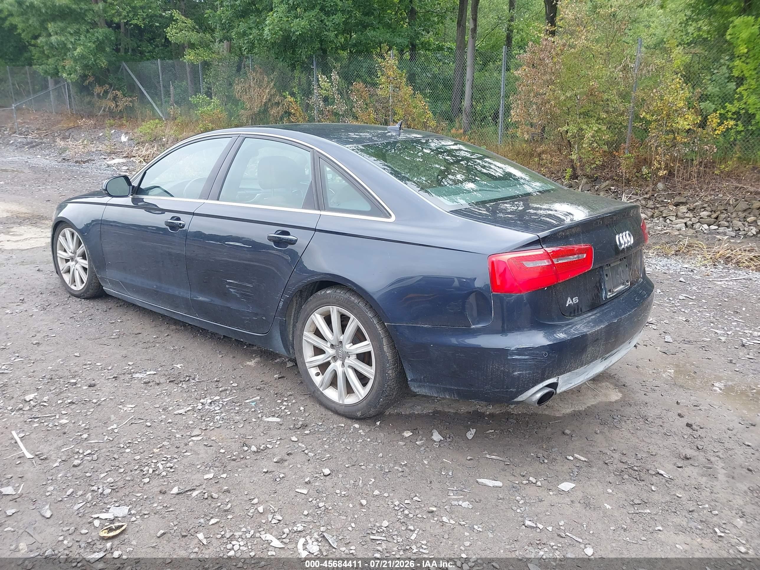 2013 Audi A6 2.0t Premium Gray vin: WAUGFAFCXDN075783