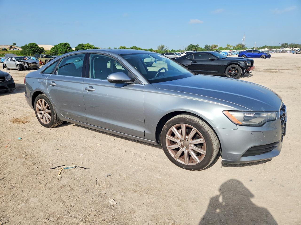 2013 Audi A6 Gray vin: WAUGFAFCXDN093507