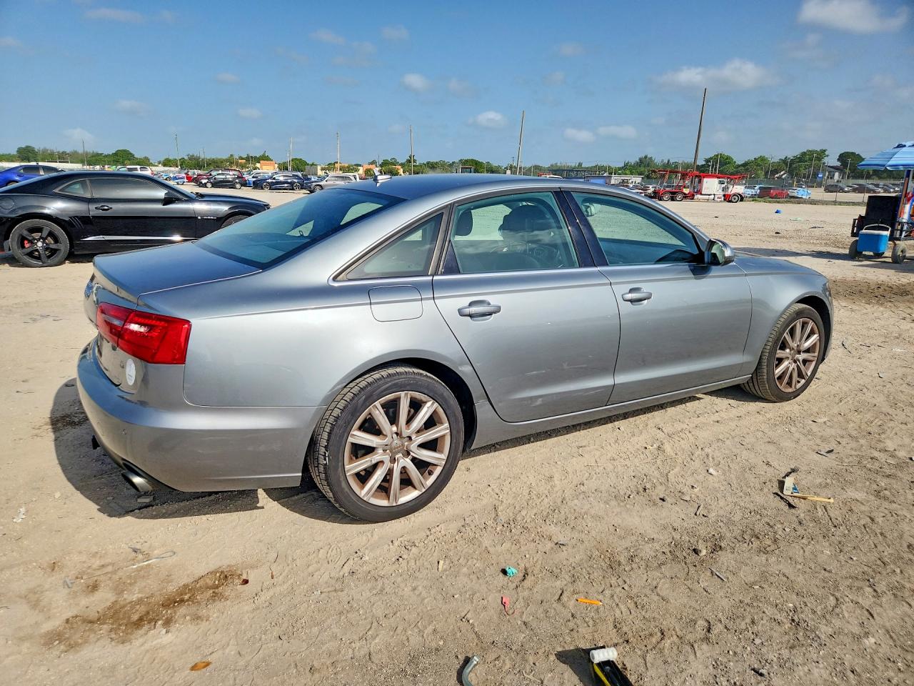2013 Audi A6 Gray vin: WAUGFAFCXDN093507