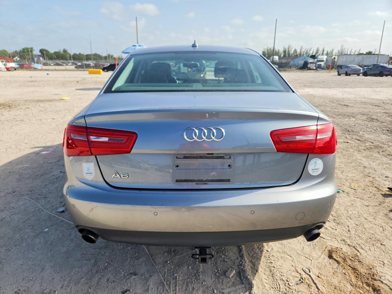 2013 Audi A6 Gray vin: WAUGFAFCXDN093507