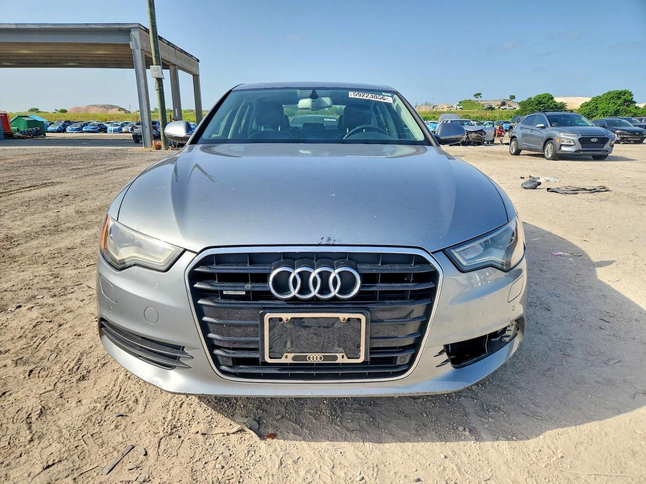 2013 Audi A6 Gray vin: WAUGFAFCXDN093507