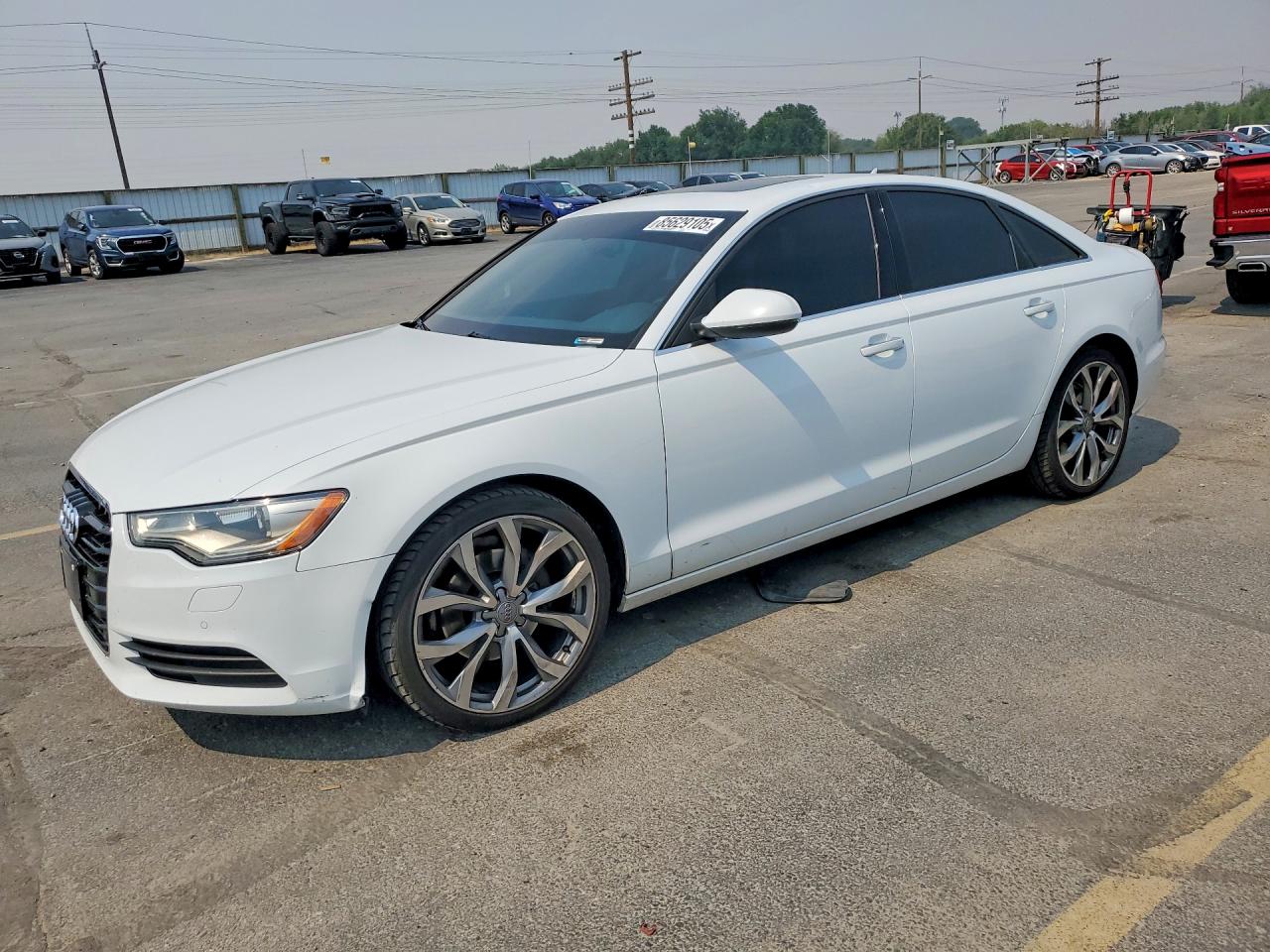 2013 Audi A6 Premium Plus White vin: WAUGFAFCXDN133763