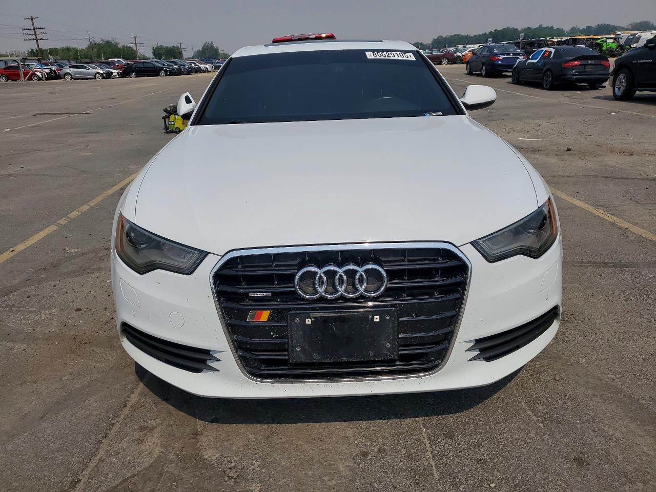 2013 Audi A6 Premium Plus White vin: WAUGFAFCXDN133763