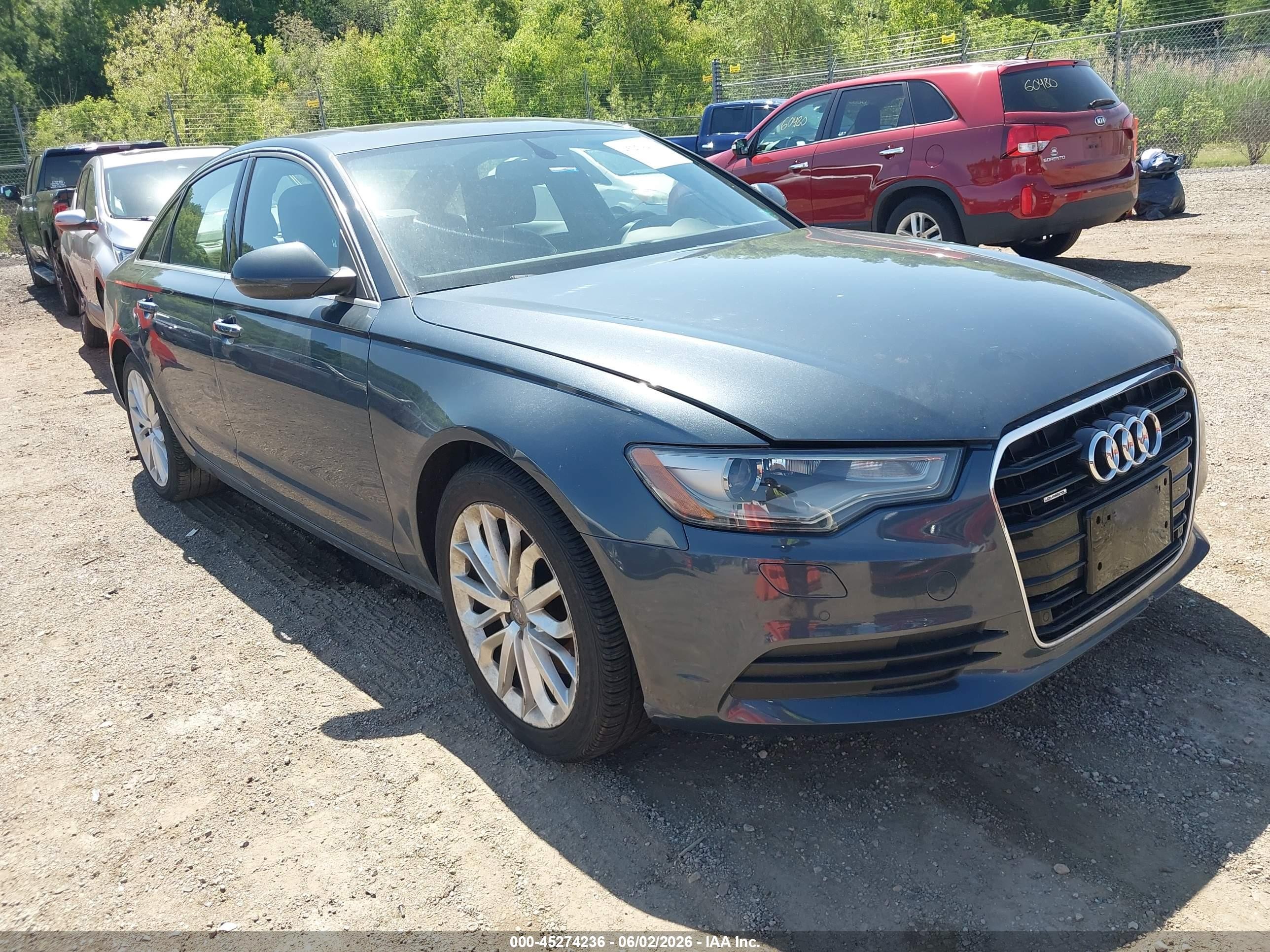 2014 Audi A6 2.0t Premium Gray vin: WAUGFAFCXEN018288