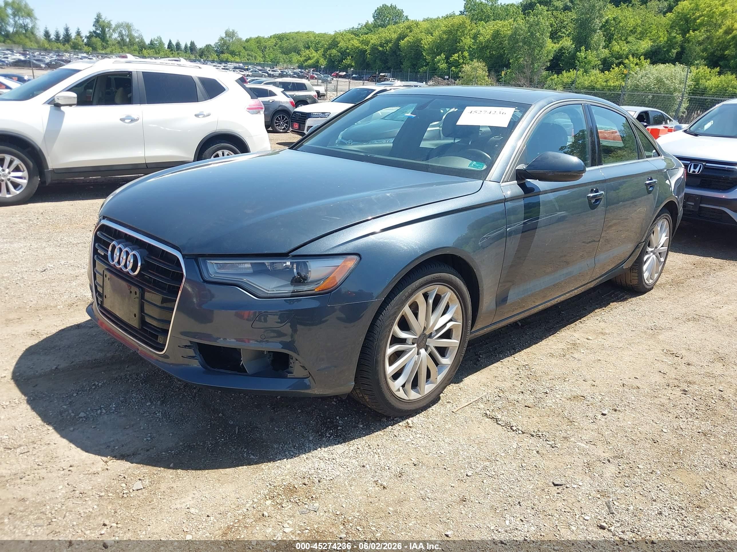 2014 Audi A6 2.0t Premium Gray vin: WAUGFAFCXEN018288