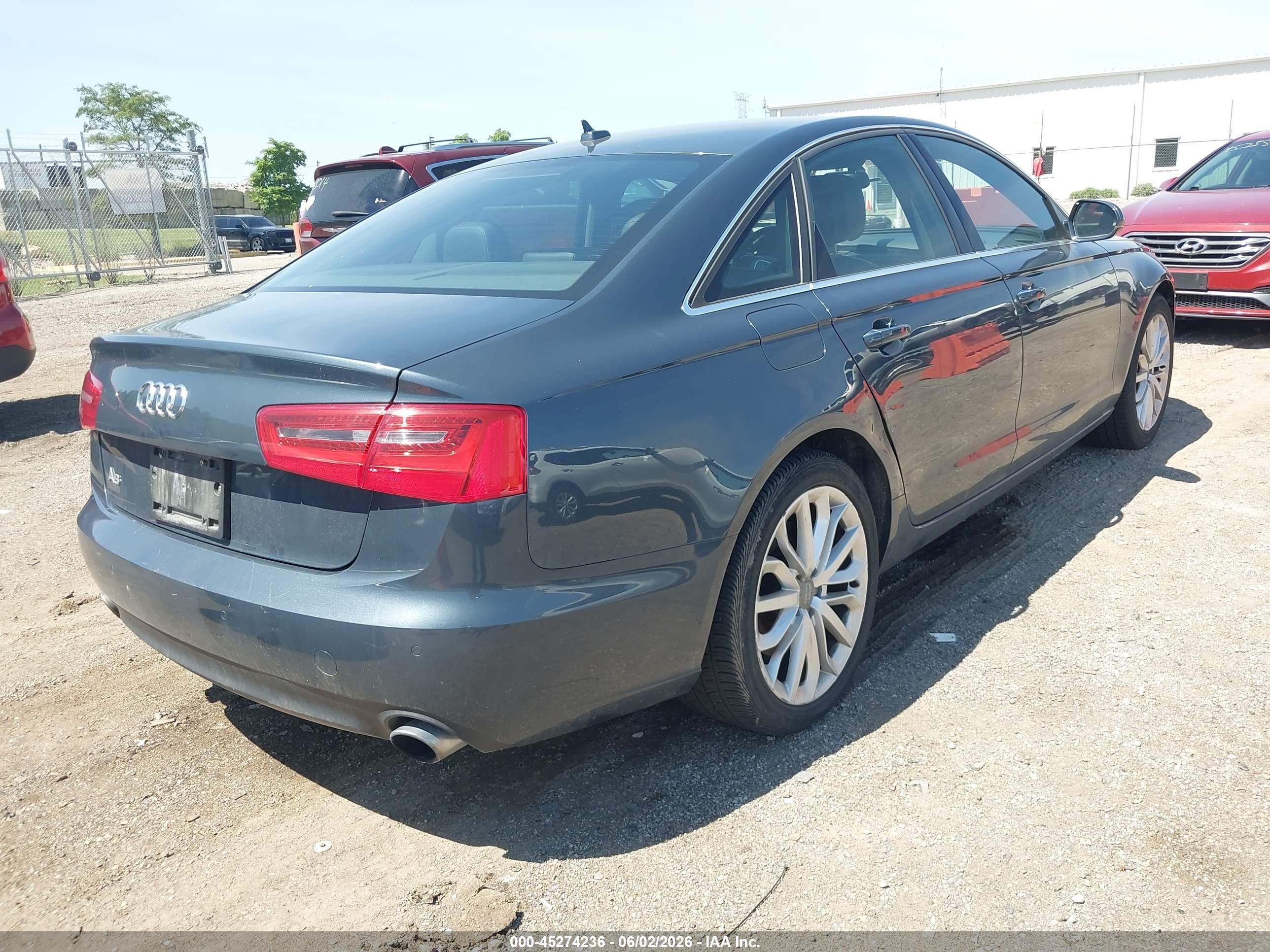 2014 Audi A6 2.0t Premium Gray vin: WAUGFAFCXEN018288