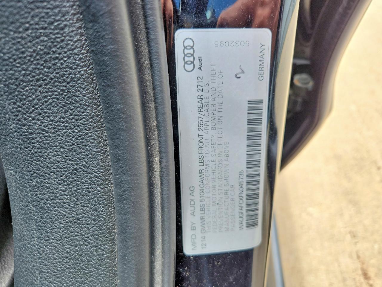 2015 Audi A6 Premium Plus Black vin: WAUGFAFCXFN045735