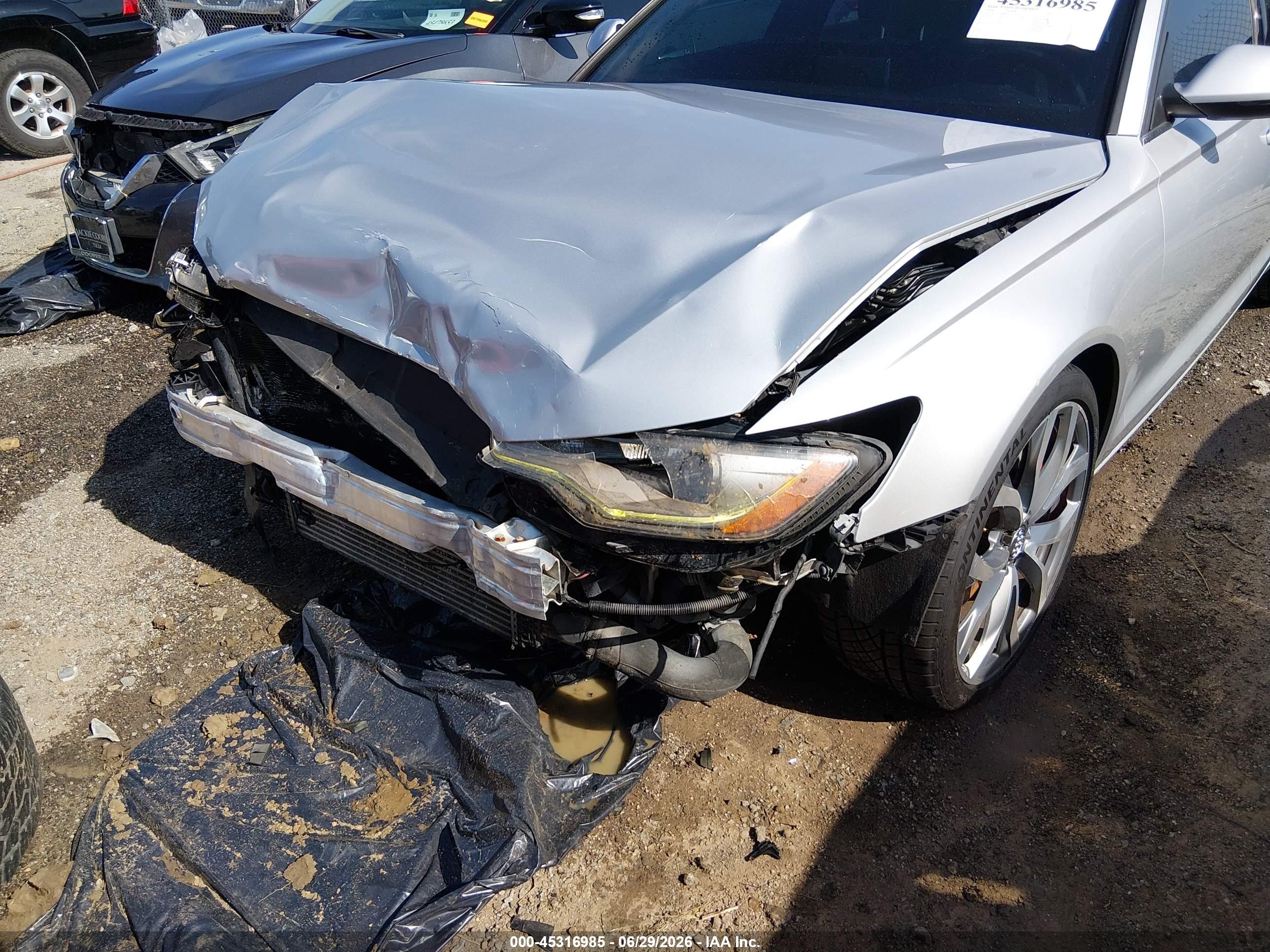 2014 Audi A6 2.0t Premium Silver vin: WAUGFBFC3EN159824