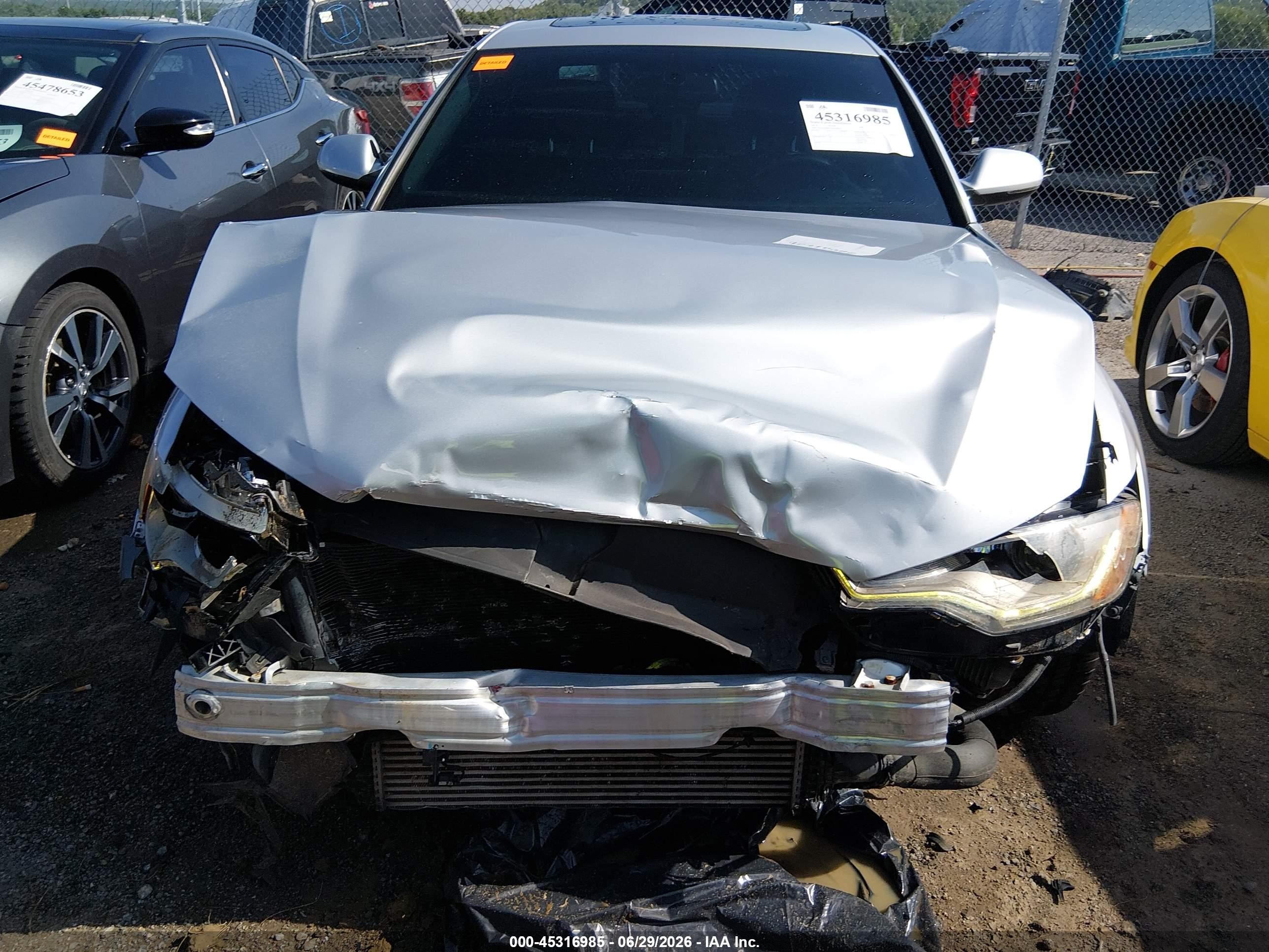 2014 Audi A6 2.0t Premium Silver vin: WAUGFBFC3EN159824
