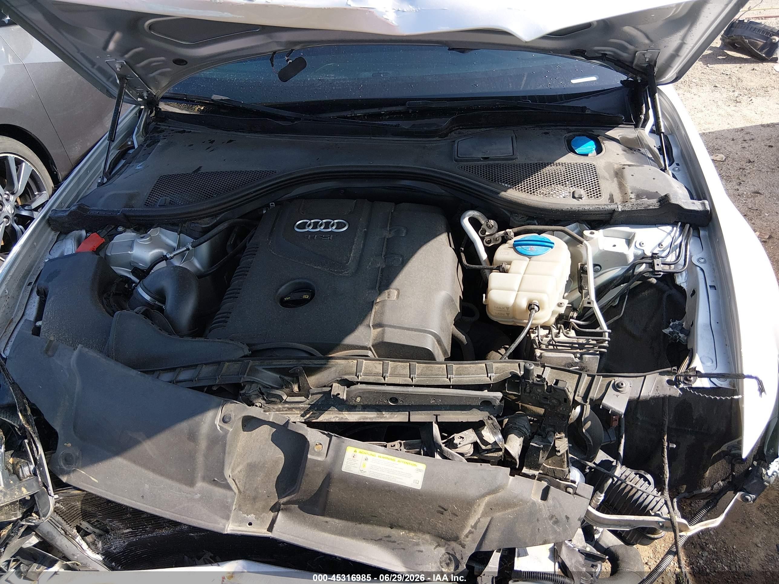2014 Audi A6 2.0t Premium Silver vin: WAUGFBFC3EN159824