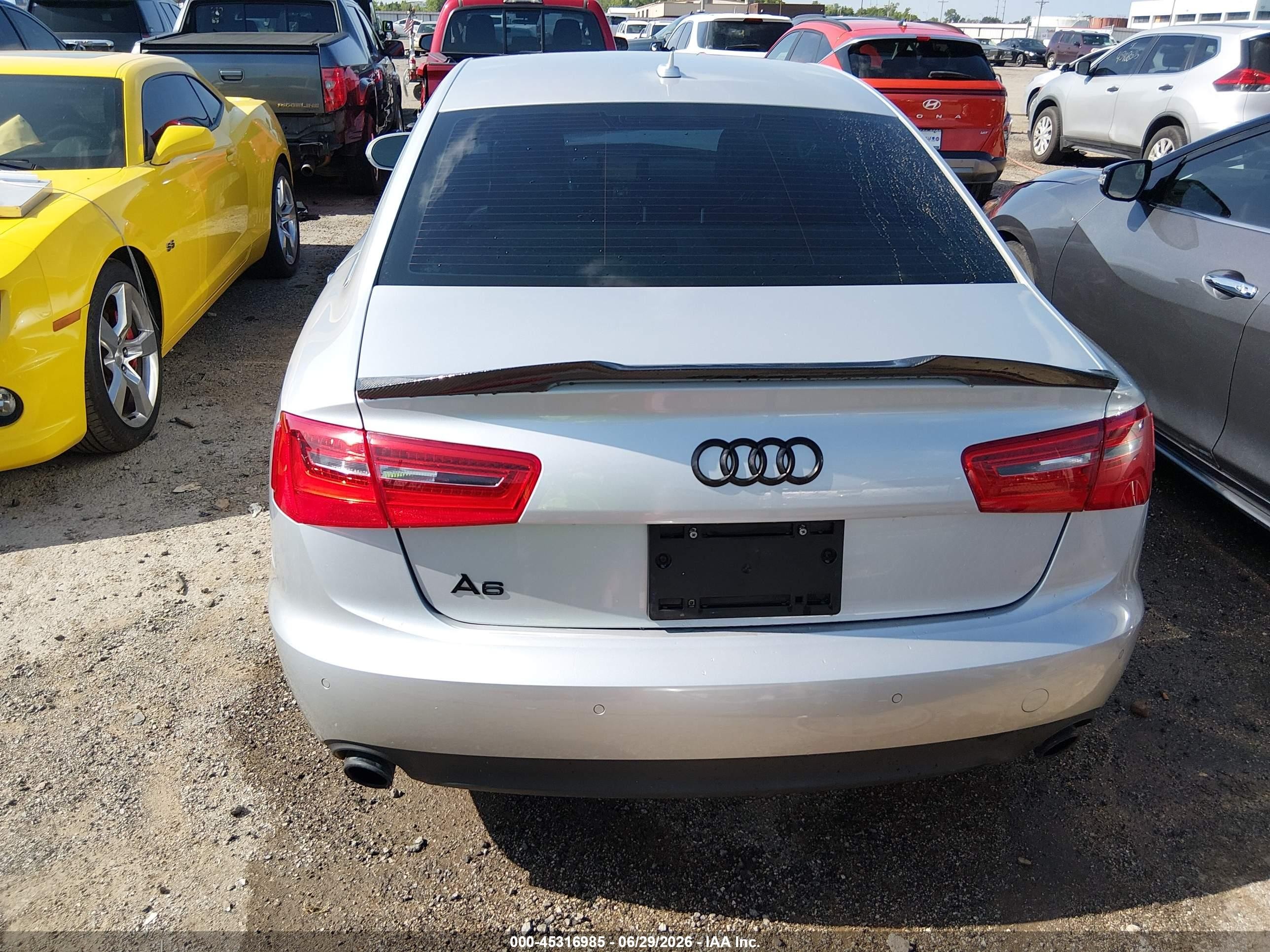 2014 Audi A6 2.0t Premium Silver vin: WAUGFBFC3EN159824