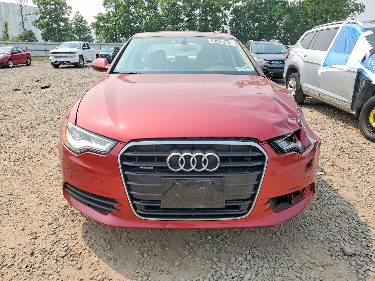 2012 Audi A6 Premium Plus Red vin: WAUGGAFC0CN057000