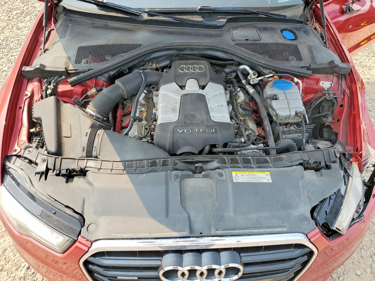 2012 Audi A6 Premium Plus Red vin: WAUGGAFC0CN057000