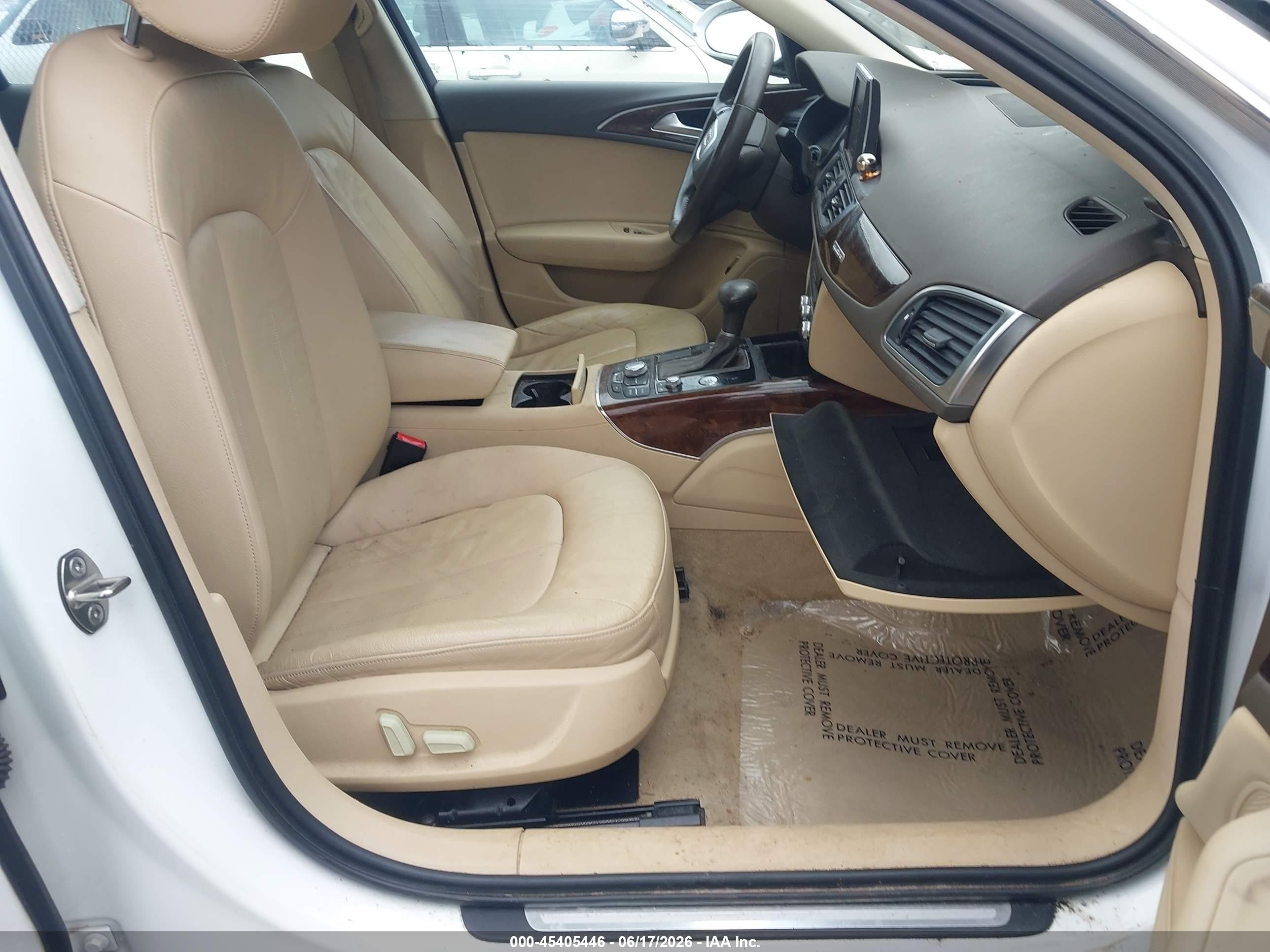 2012 Audi A6 3.0t Premium Plus White vin: WAUGGAFC0CN173247
