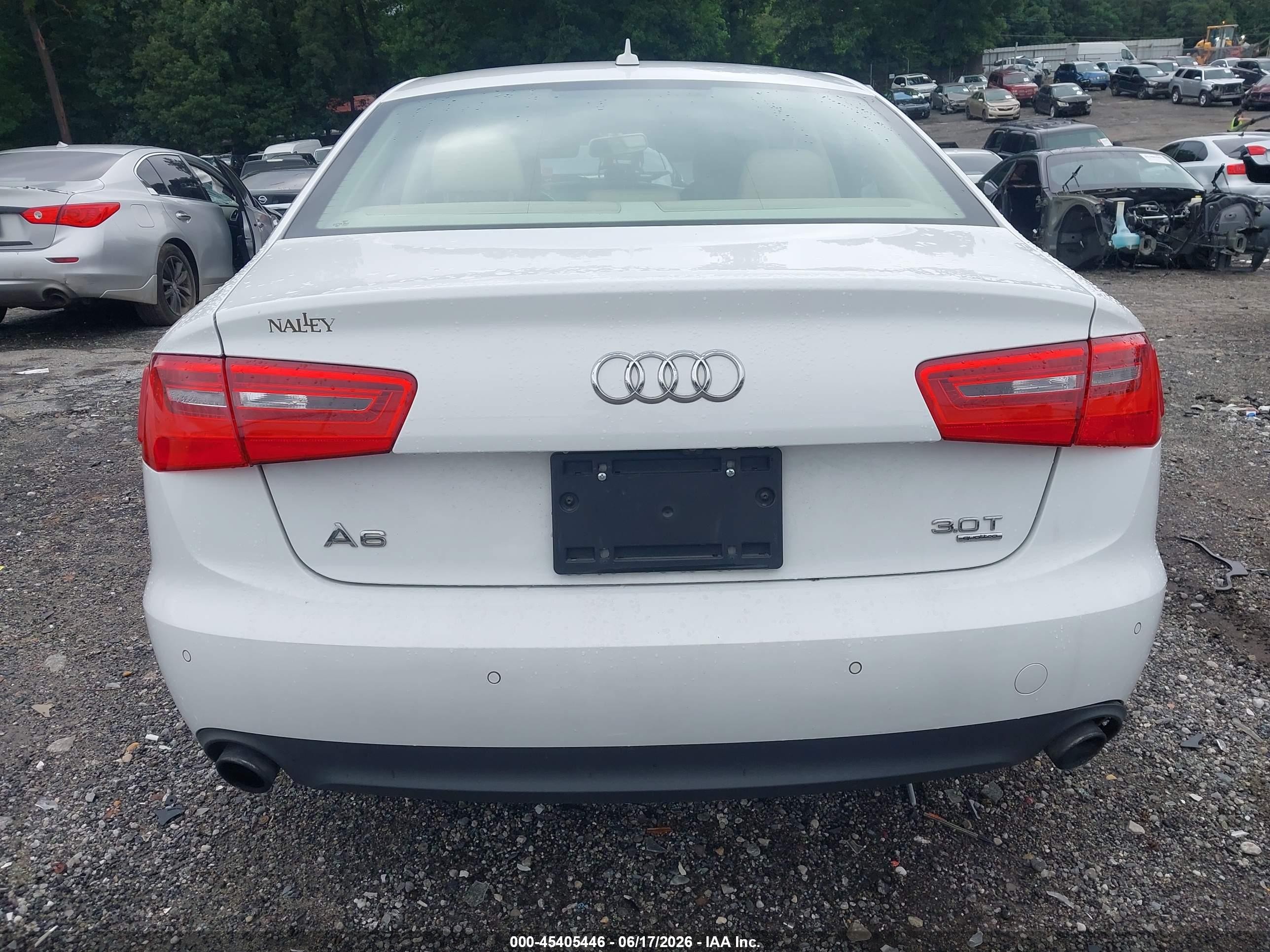 2012 Audi A6 3.0t Premium Plus White vin: WAUGGAFC0CN173247