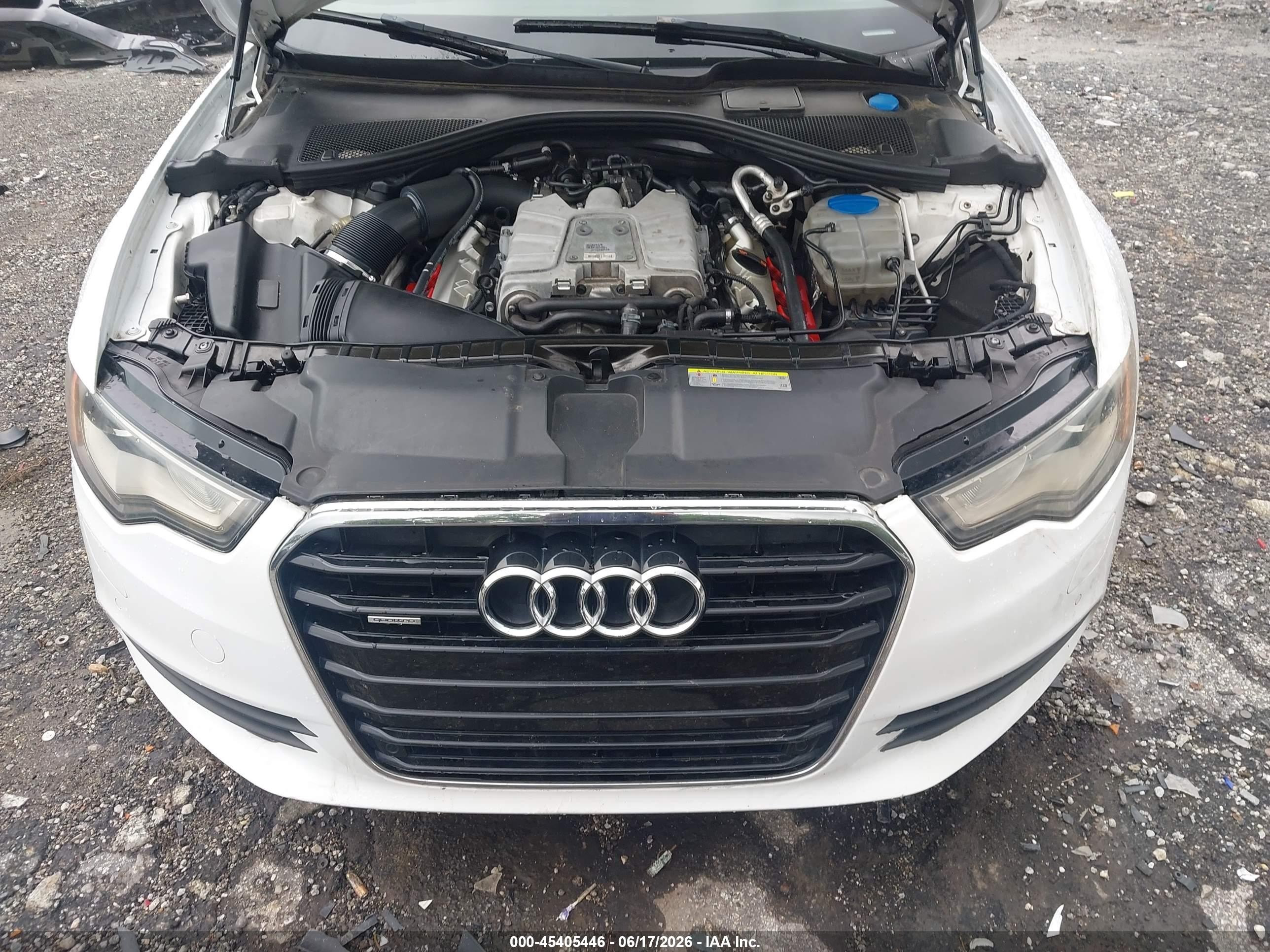 2012 Audi A6 3.0t Premium Plus White vin: WAUGGAFC0CN173247
