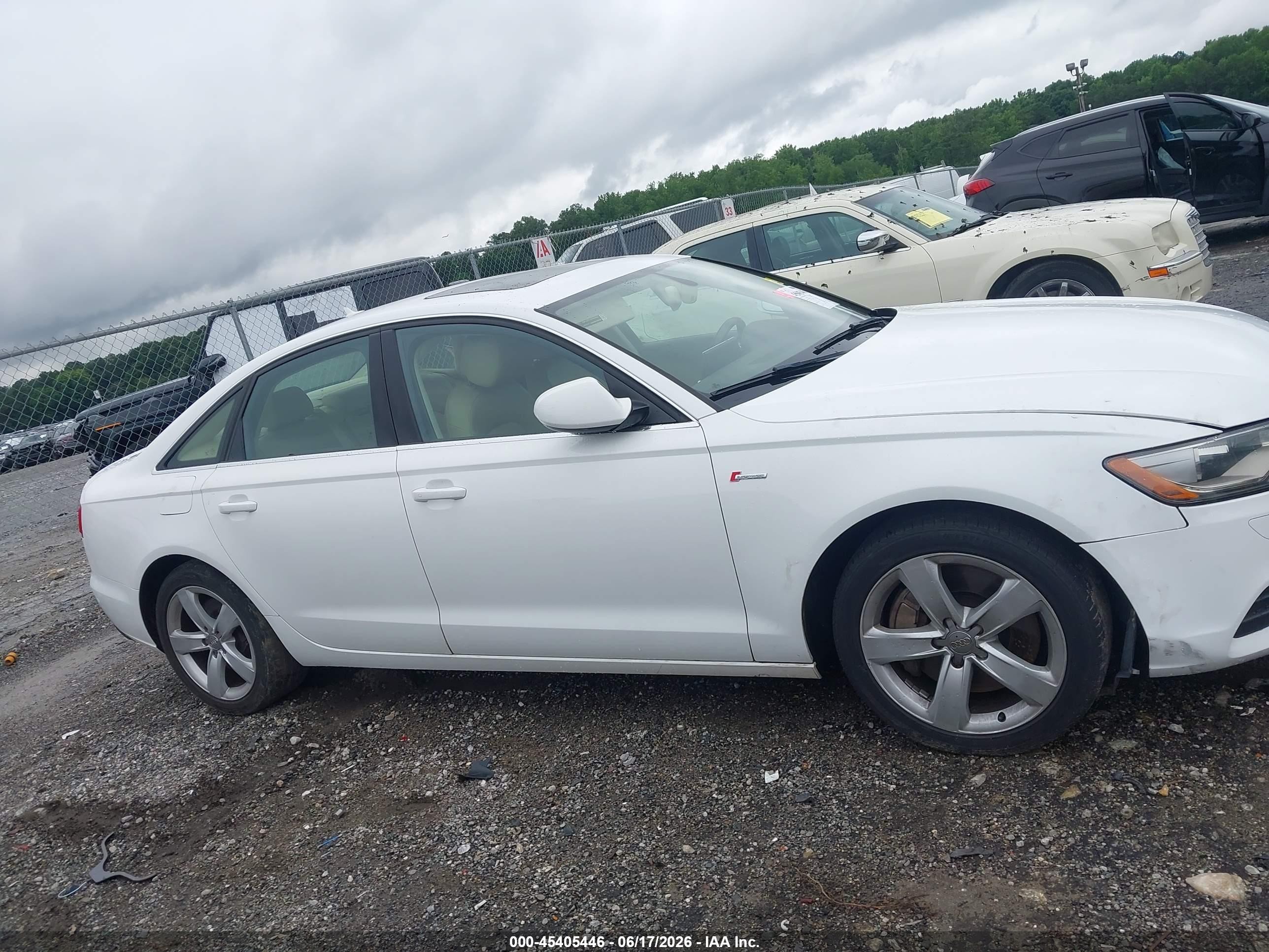 2012 Audi A6 3.0t Premium Plus White vin: WAUGGAFC0CN173247