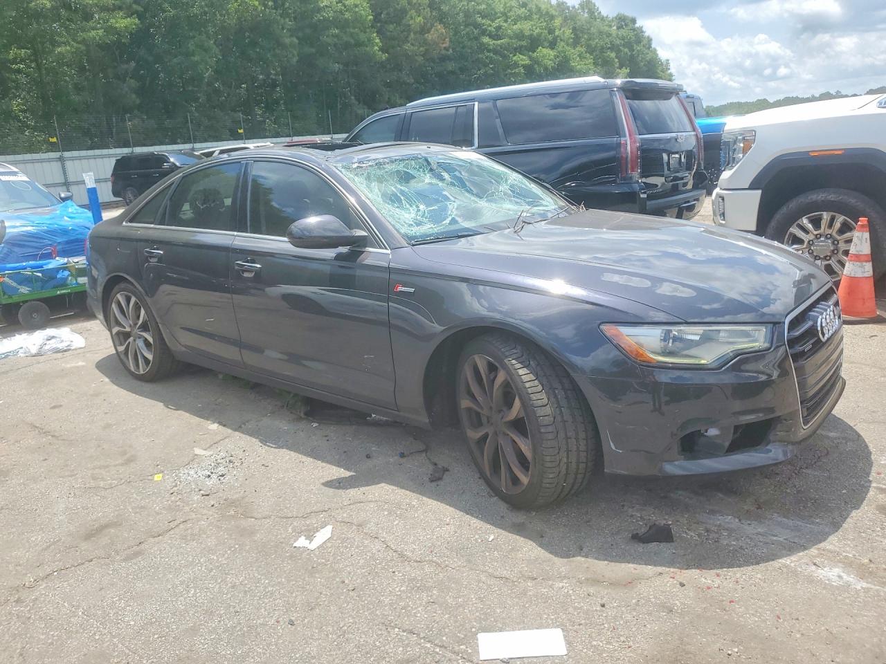 2013 Audi A6 Premium Plus Charcoal vin: WAUGGAFC0DN055555