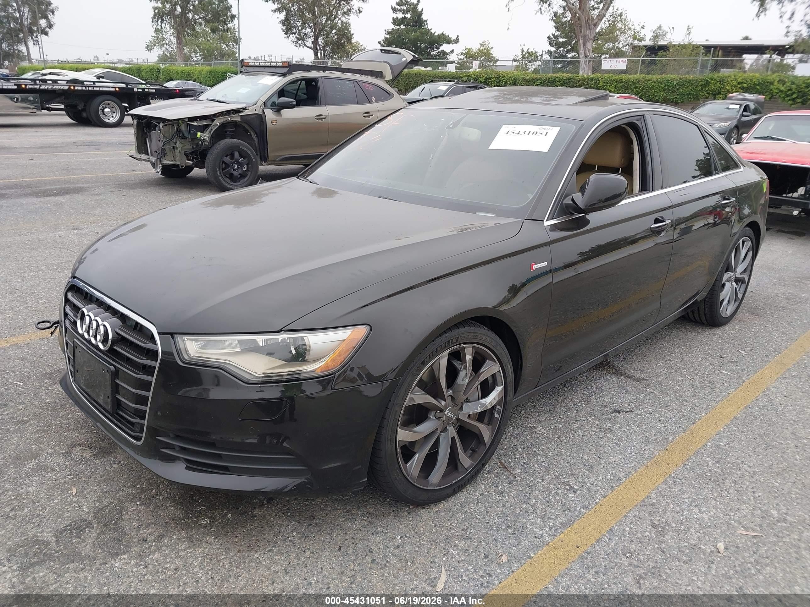 2013 Audi A6 3.0t Premium Black vin: WAUGGAFC0DN130366
