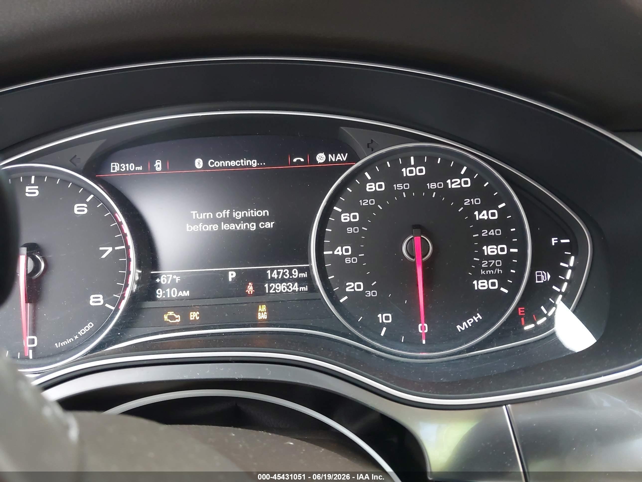 2013 Audi A6 3.0t Premium Black vin: WAUGGAFC0DN130366