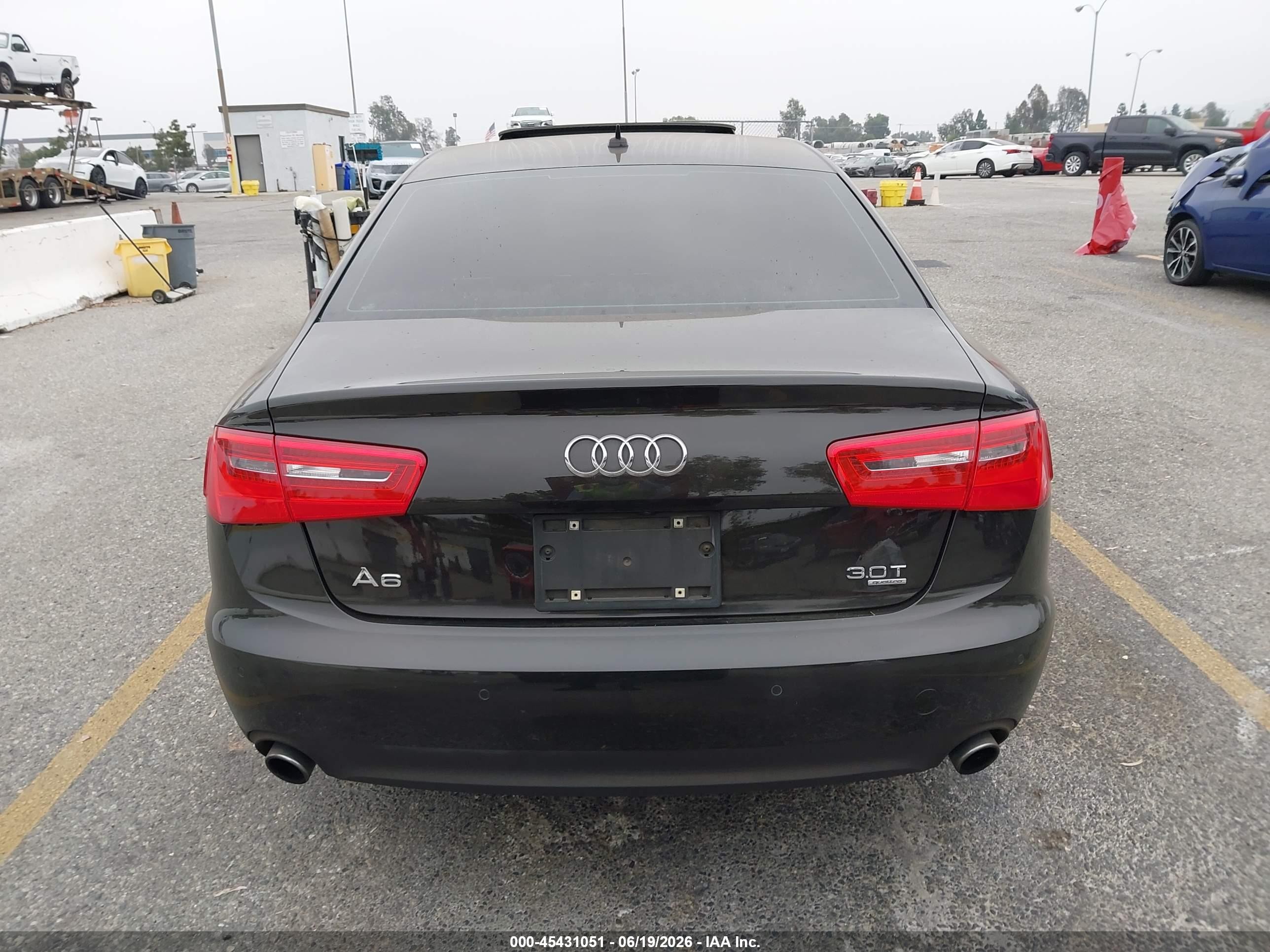 2013 Audi A6 3.0t Premium Black vin: WAUGGAFC0DN130366