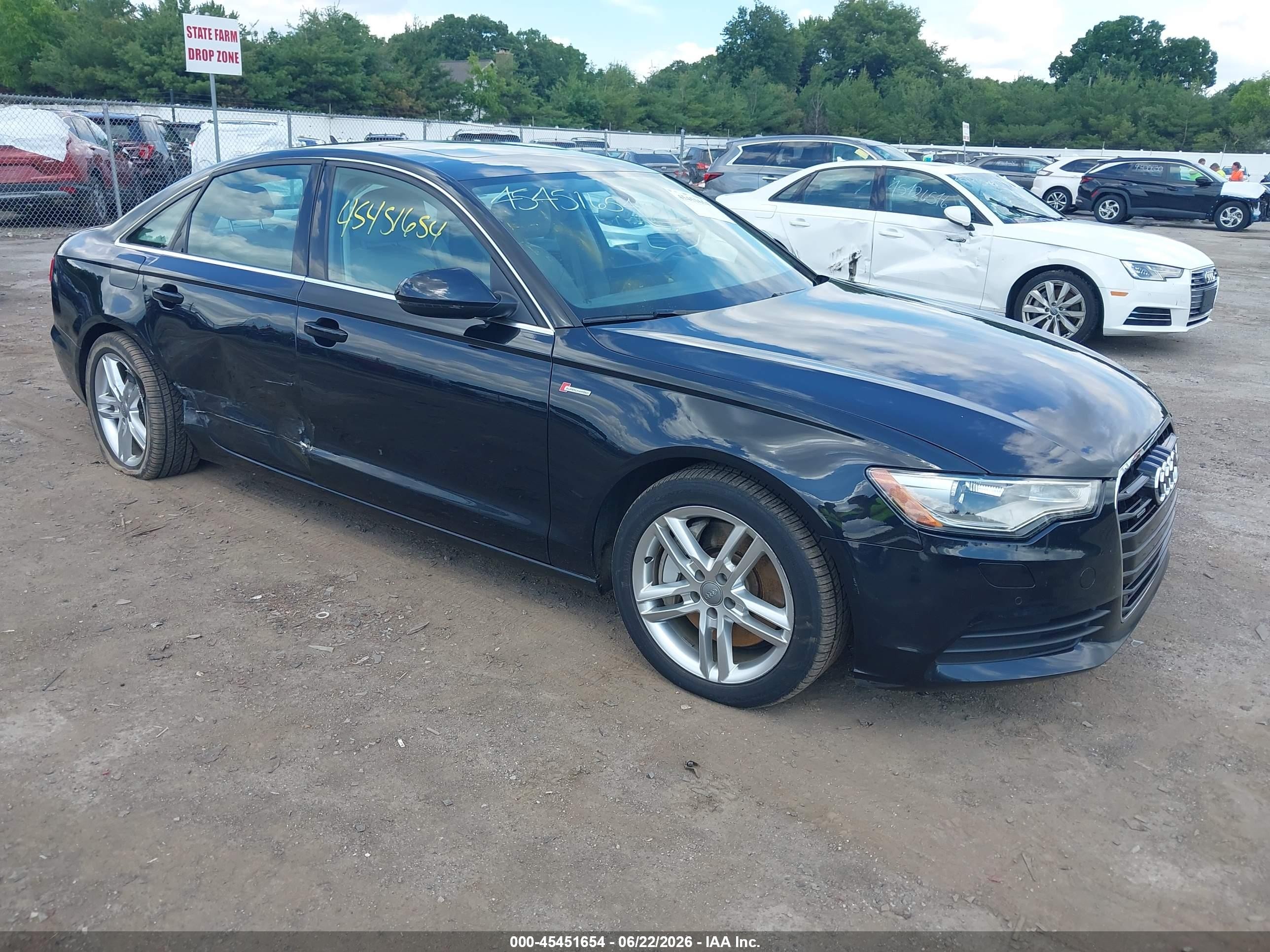 2012 Audi A6 3.0t Premium Plus Black vin: WAUGGAFC1CN067910