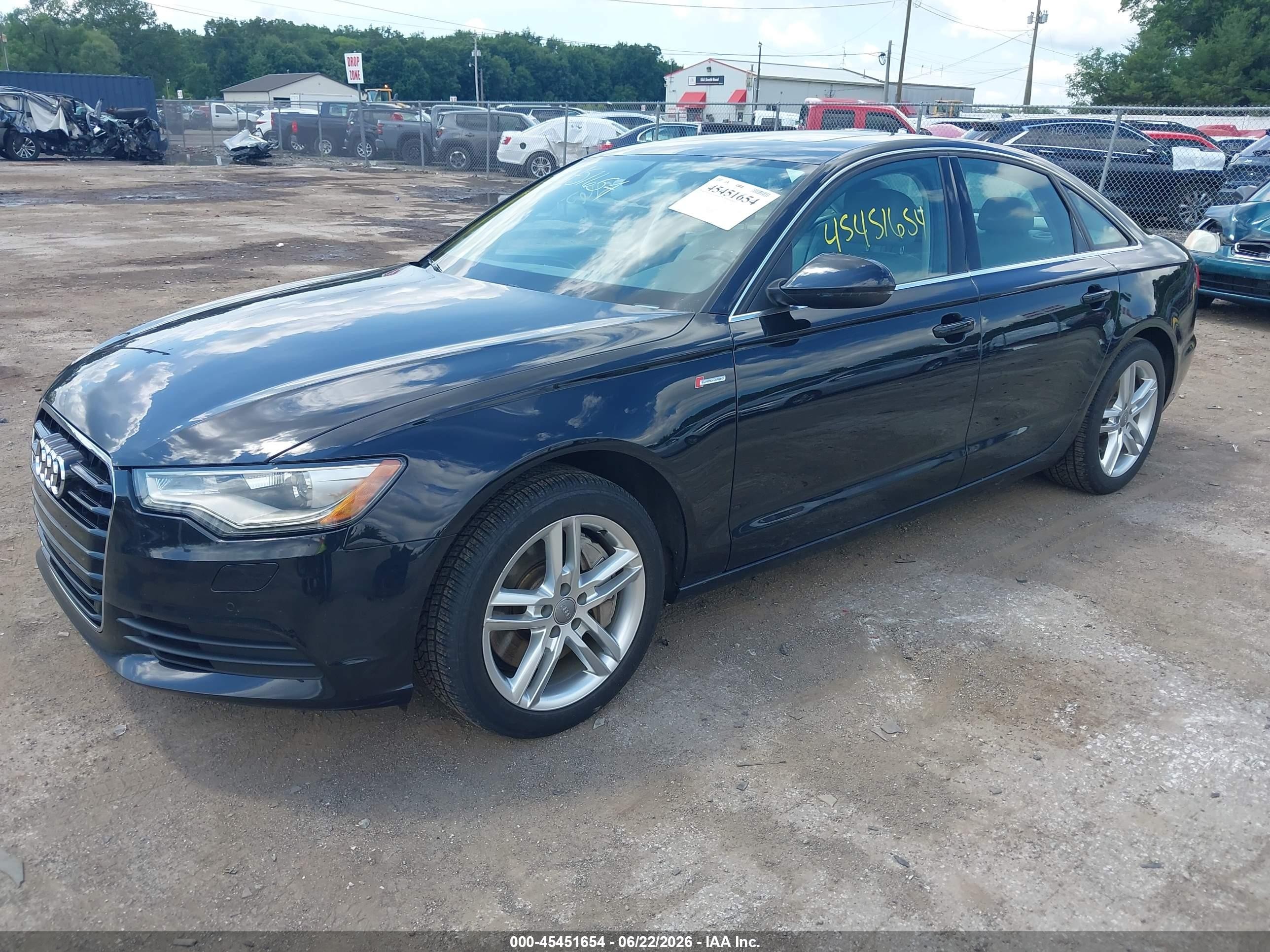 2012 Audi A6 3.0t Premium Plus Black vin: WAUGGAFC1CN067910