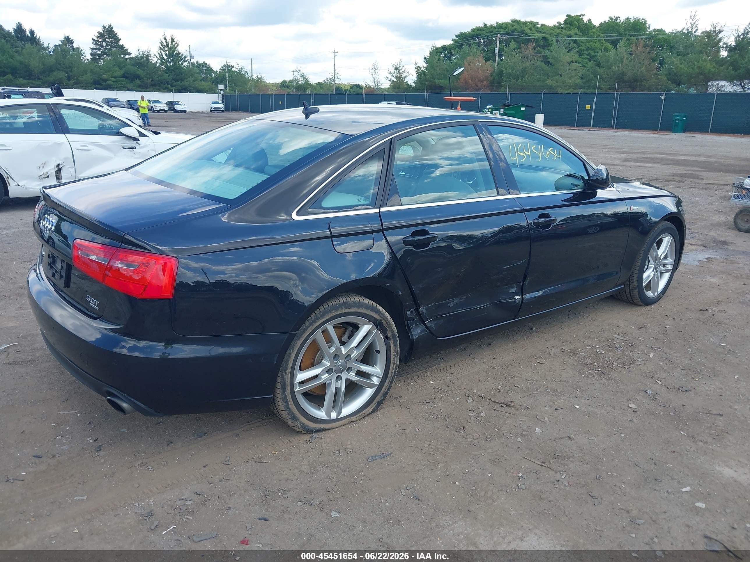 2012 Audi A6 3.0t Premium Plus Black vin: WAUGGAFC1CN067910